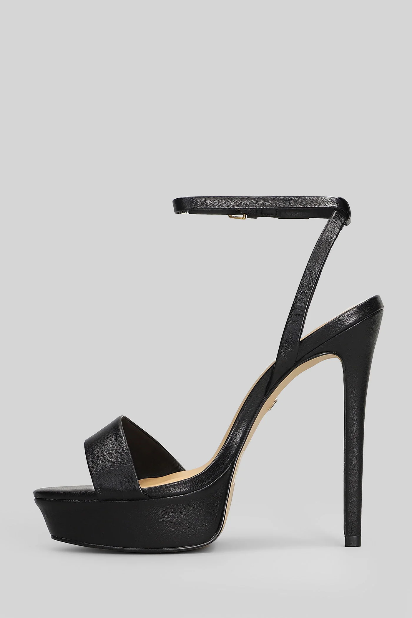 Sandals in black leather - Image 3