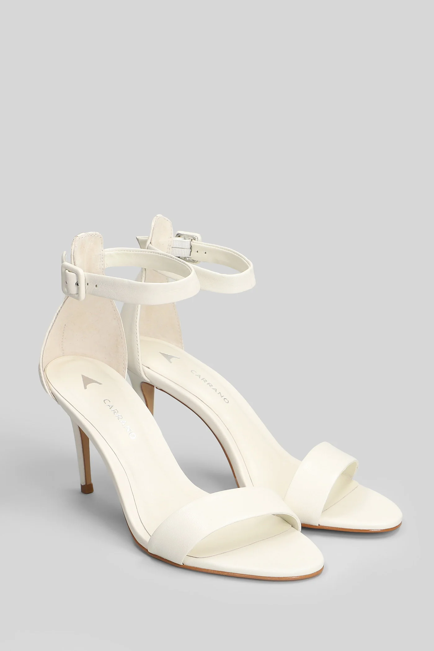 Sandals in white leather - Image 2