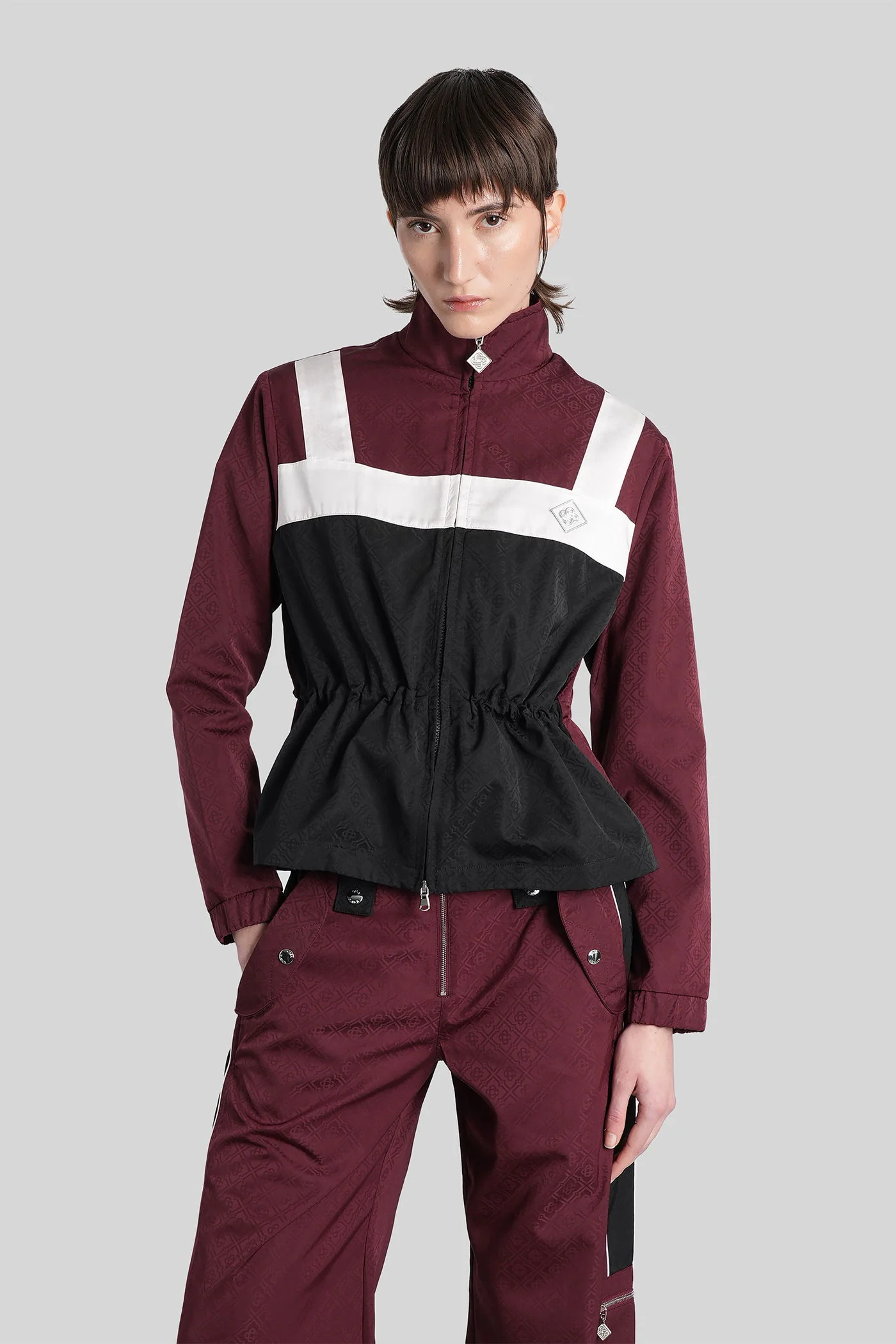 Casual jacket in black polyester