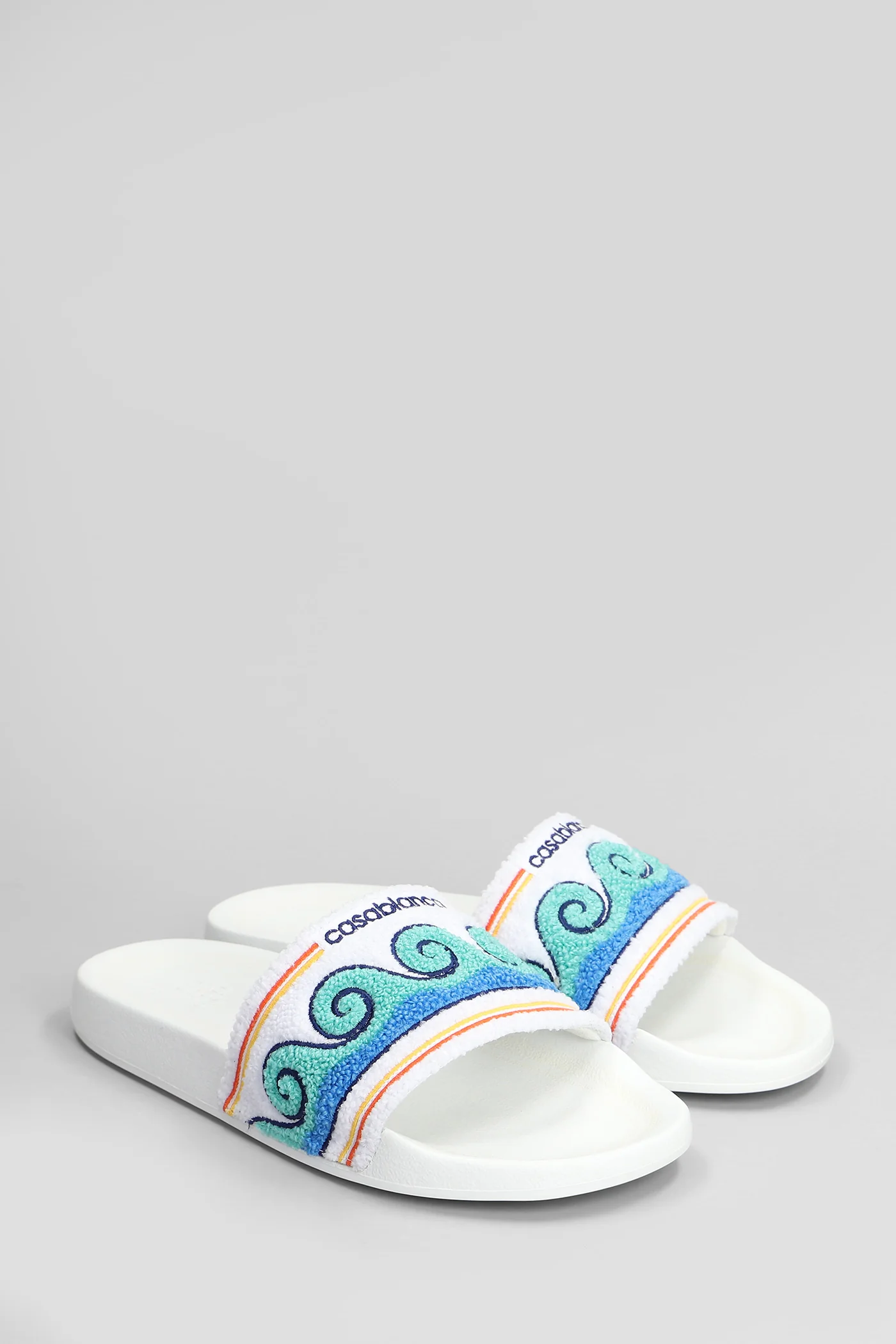 Flats in white polyester - Image 2