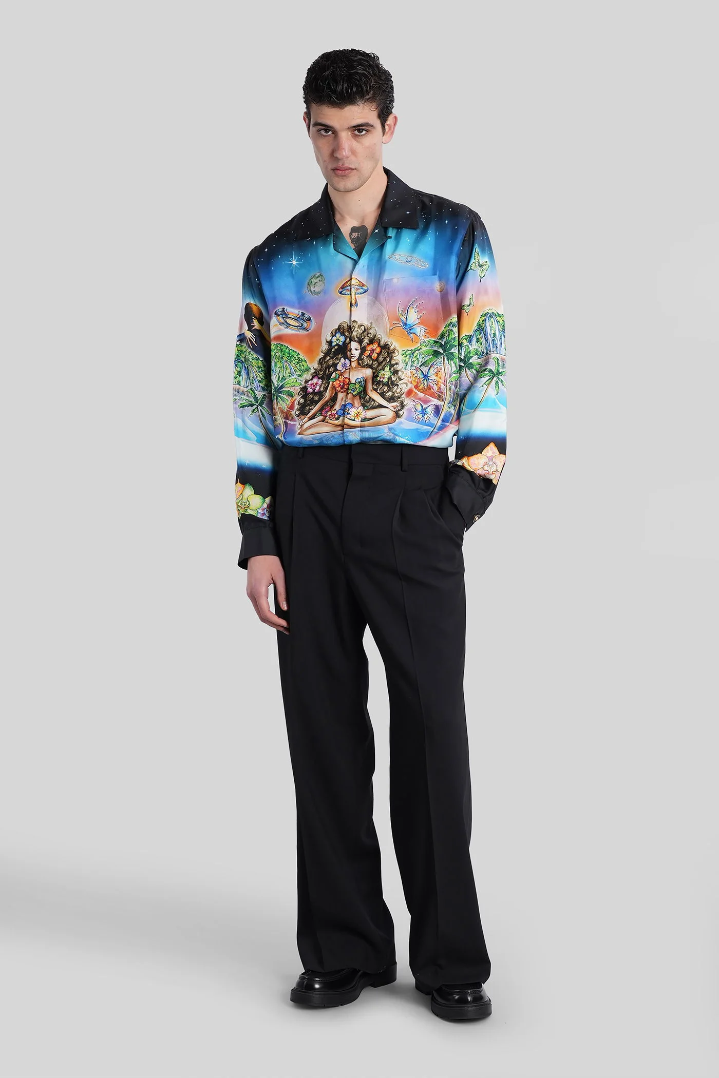 Shirt in multicolor silk - Image 2