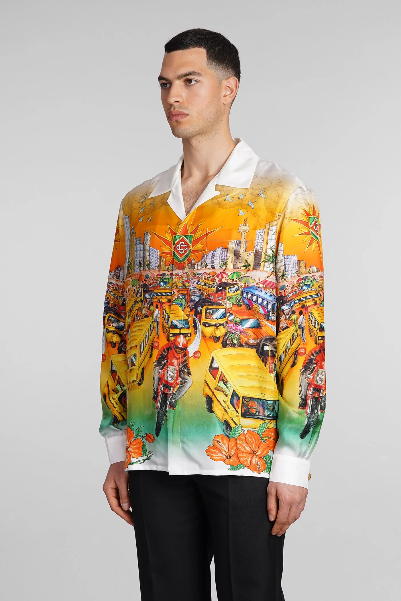 Shirt in multicolor silk - Image 4