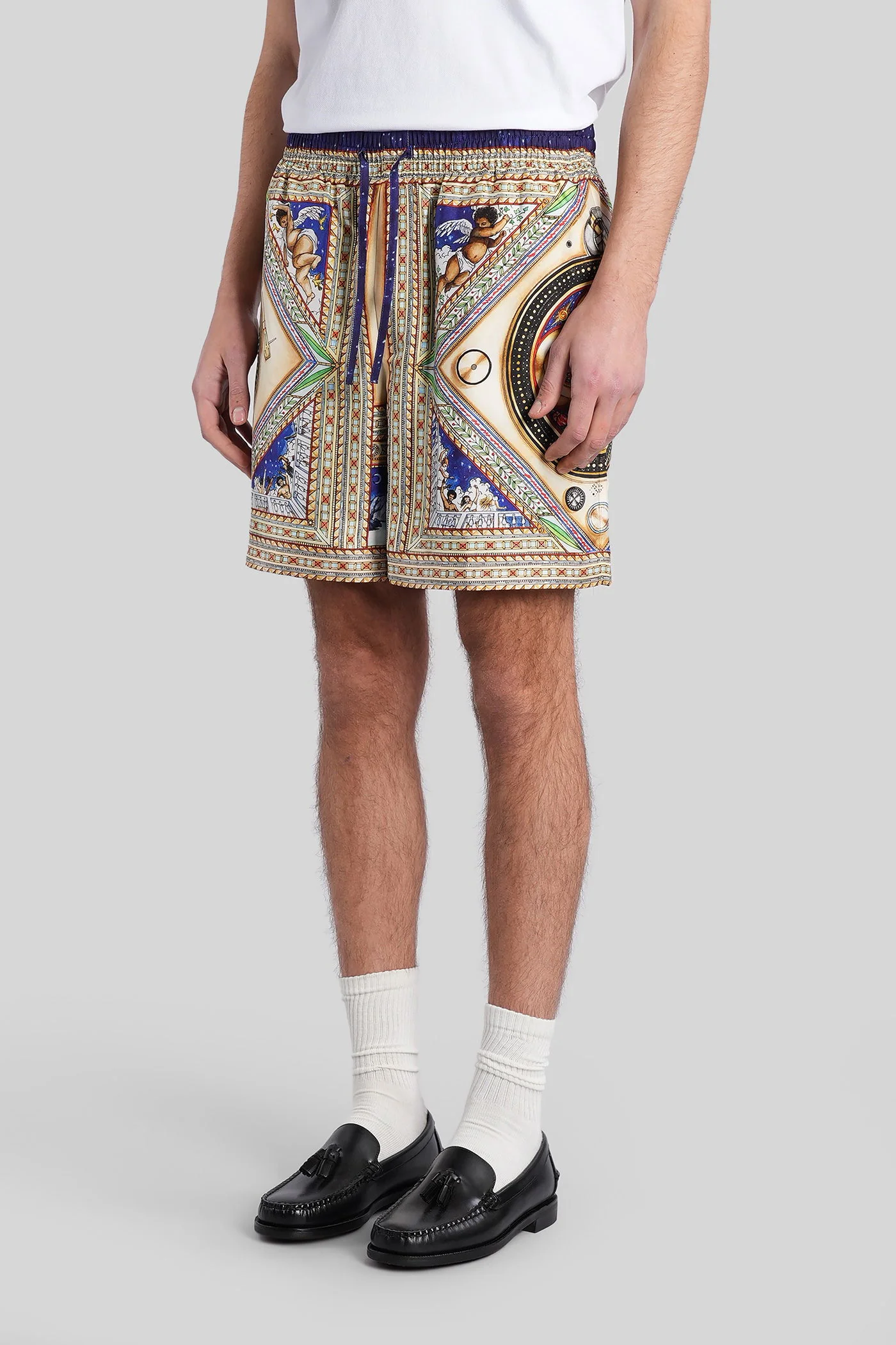 Shorts in multicolor silk - Image 4