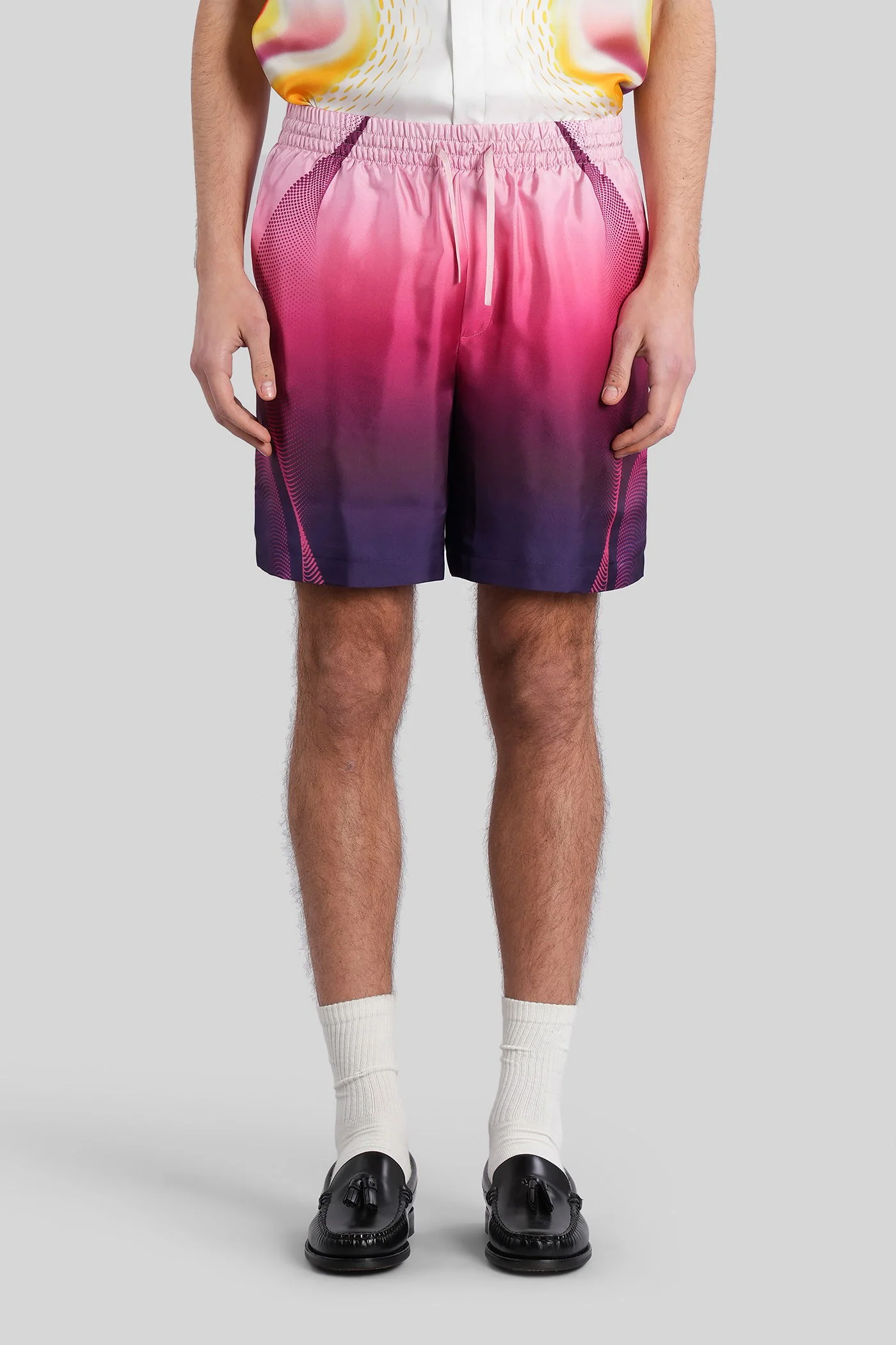 Shorts in multicolor silk