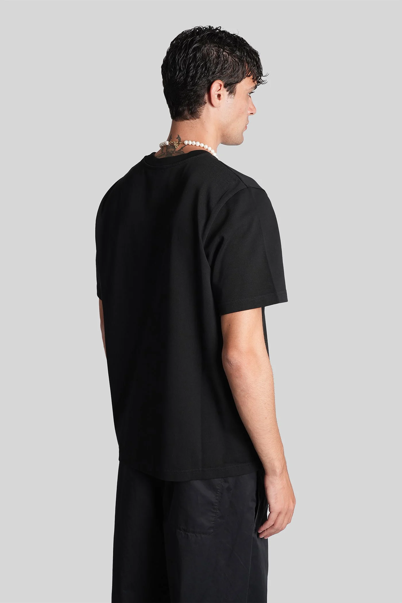 T-Shirt in black cotton - Image 3