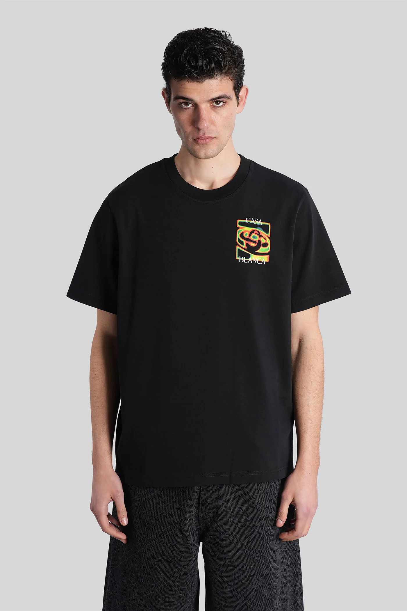 T-Shirt in black cotton - Image 3