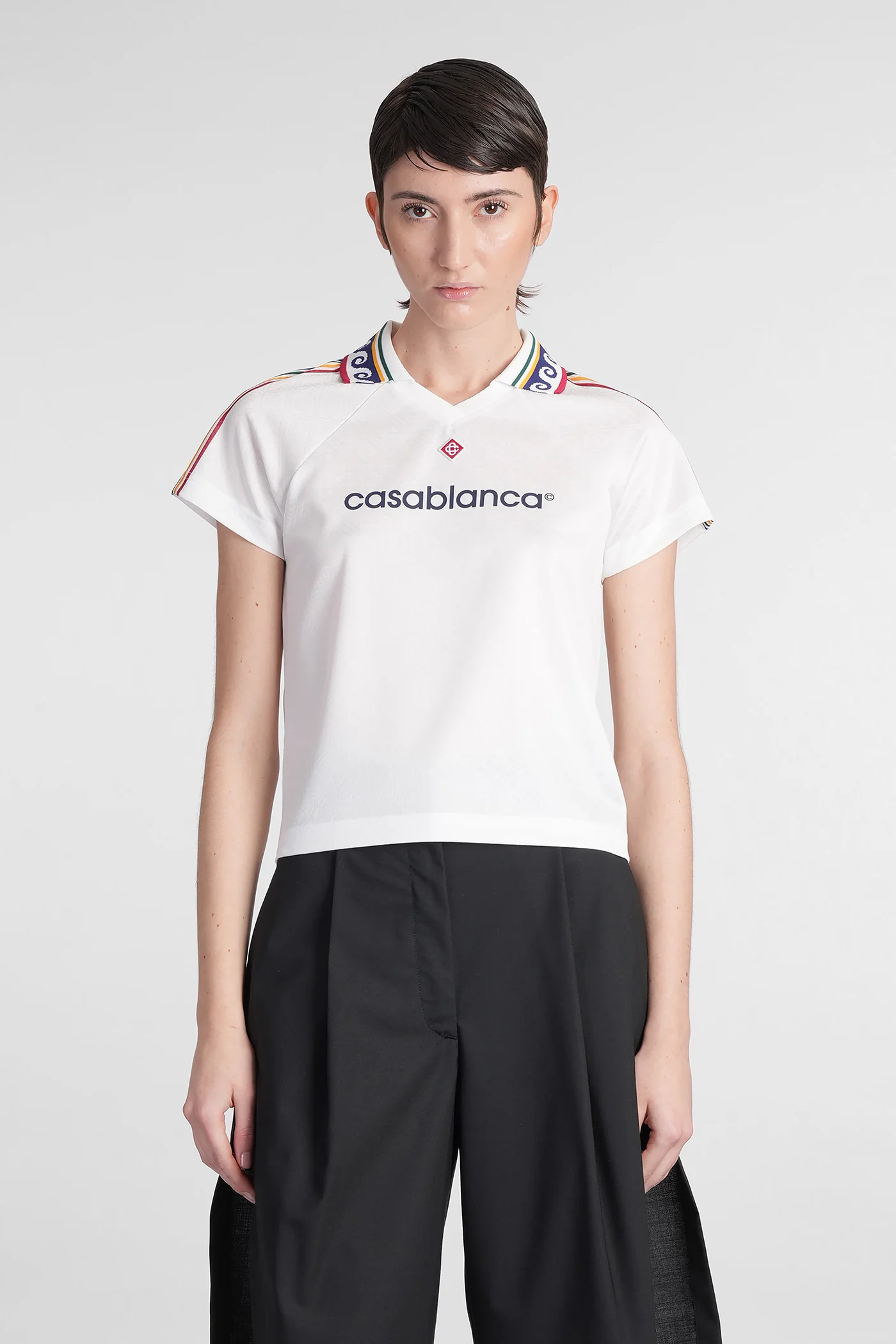T-Shirt in white polyester