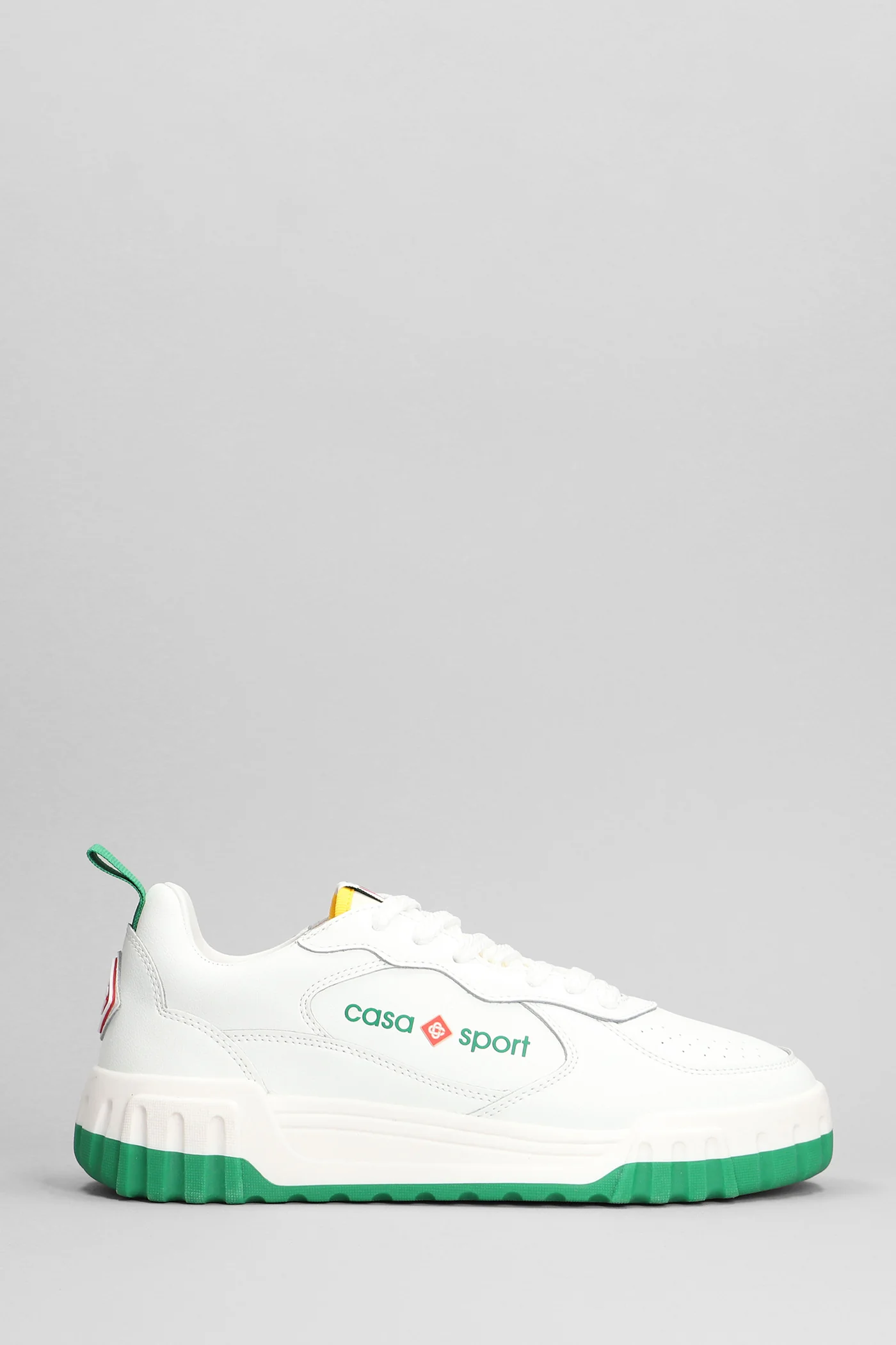 Tennis court Sneakers in white leather