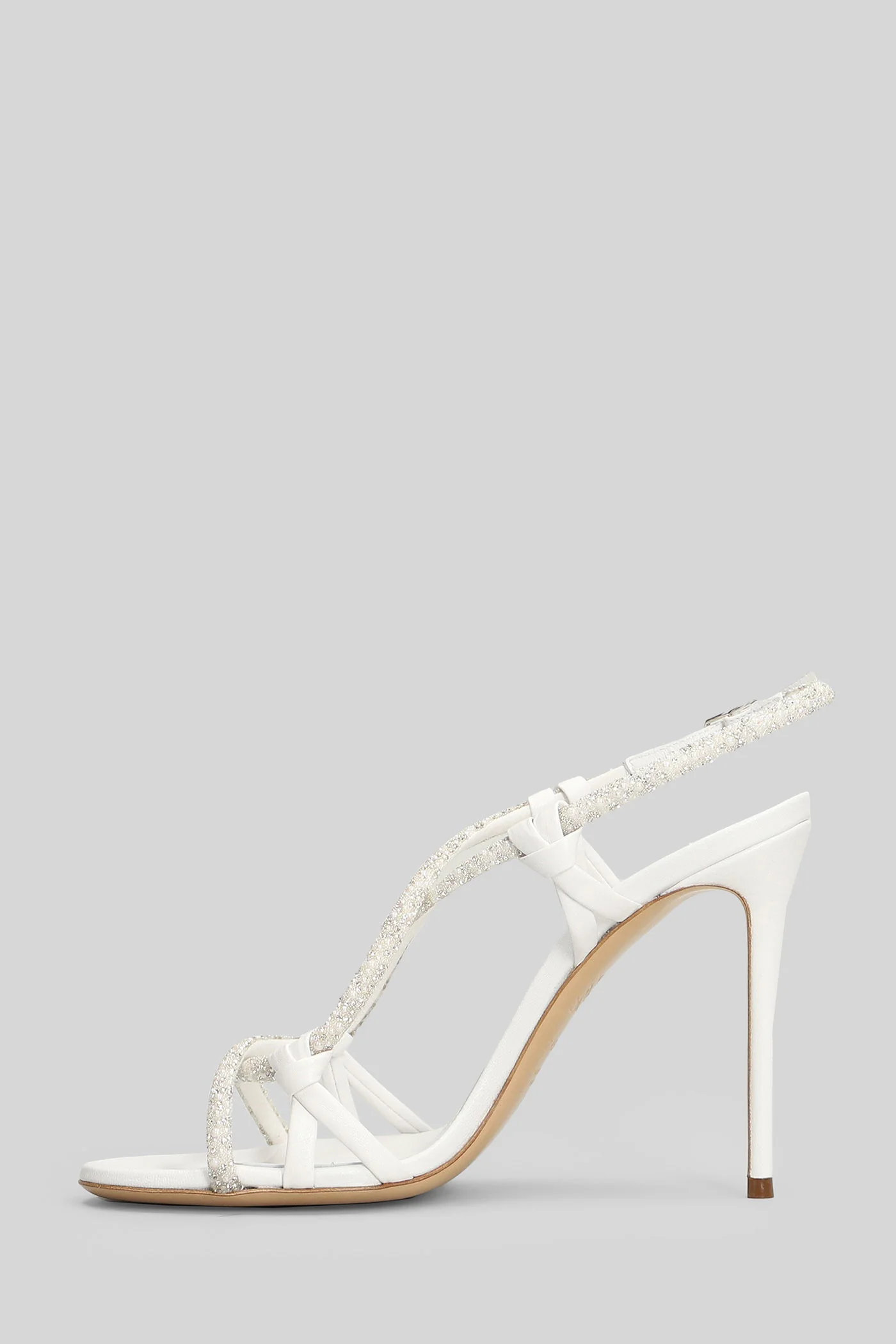 Sandals in white leather - Image 28