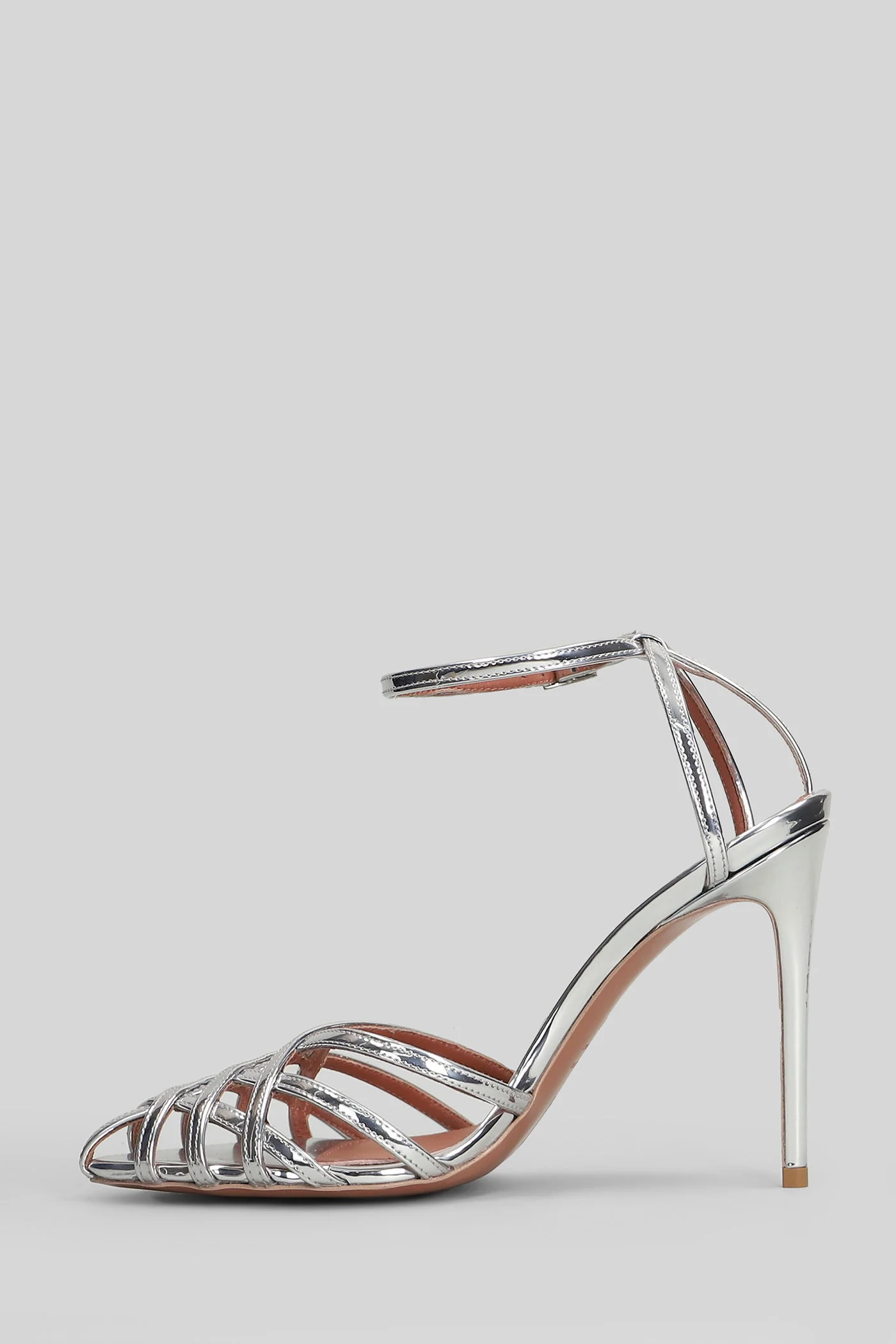 Miami Sandals in silver leather - Image 3