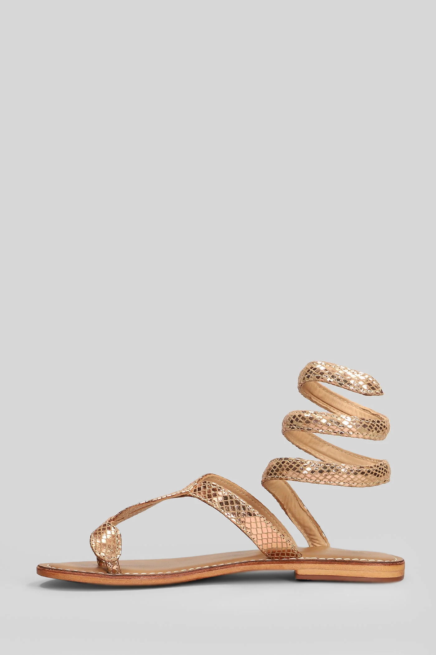Flat sandal-slipper in copper leather - Image 23