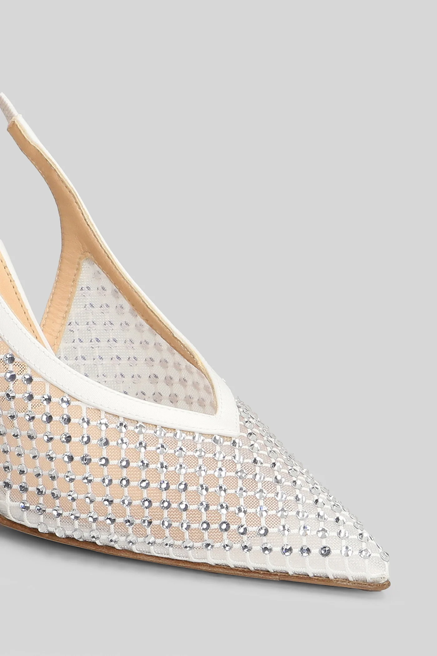 Pumps in white satin - Image 5