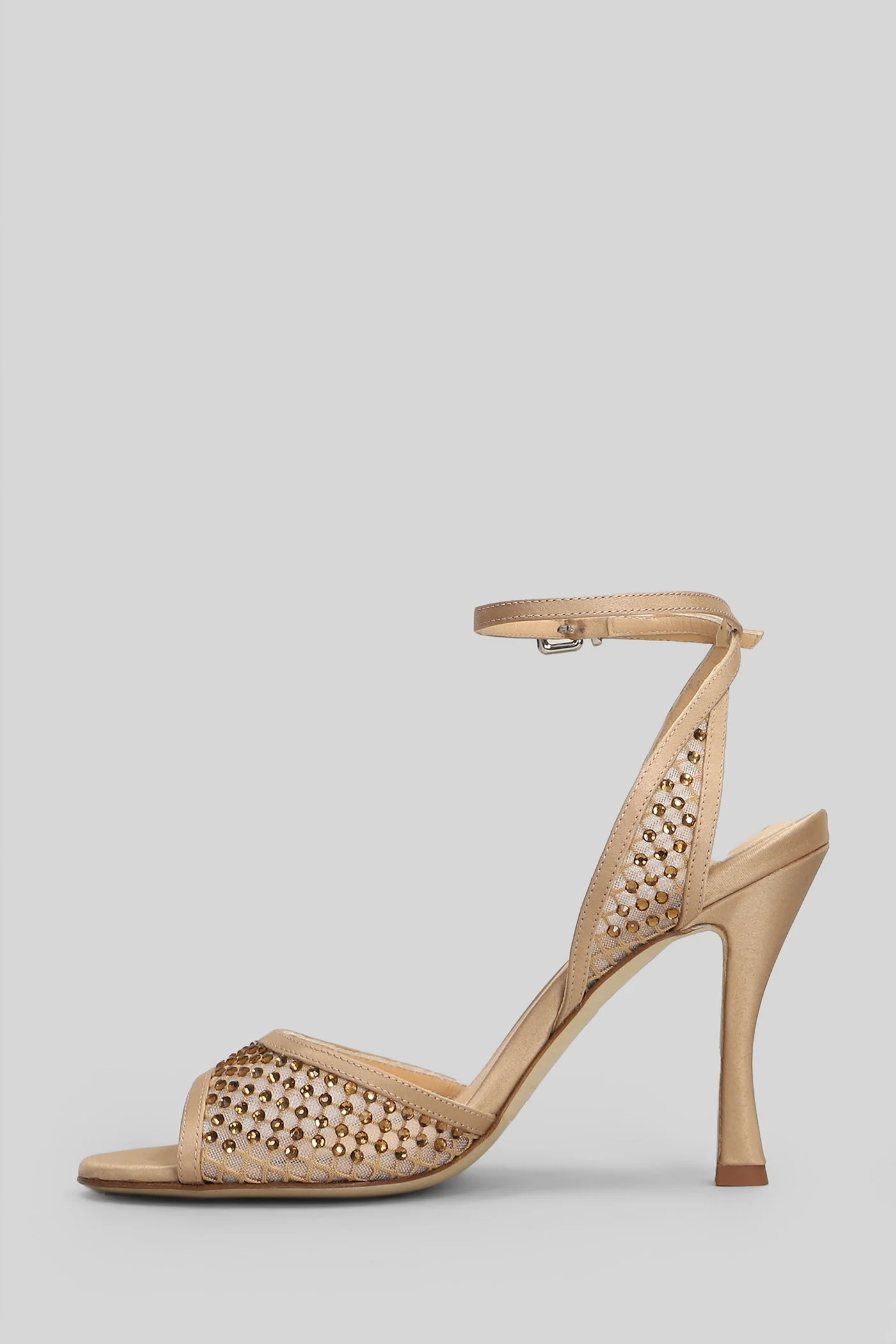 Sandals in powder satin - Image 3