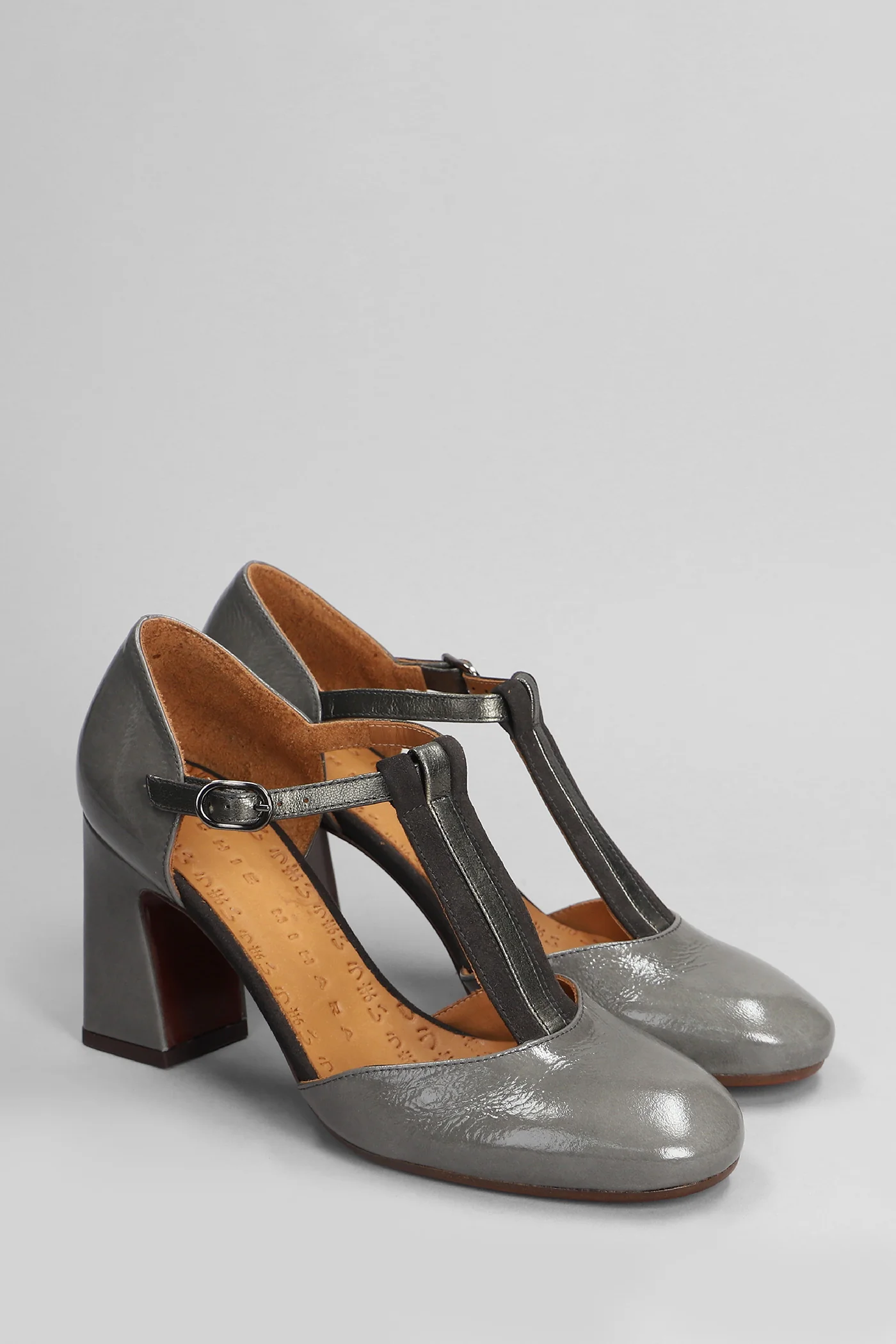 Misur Pumps in grey leather - Image 2