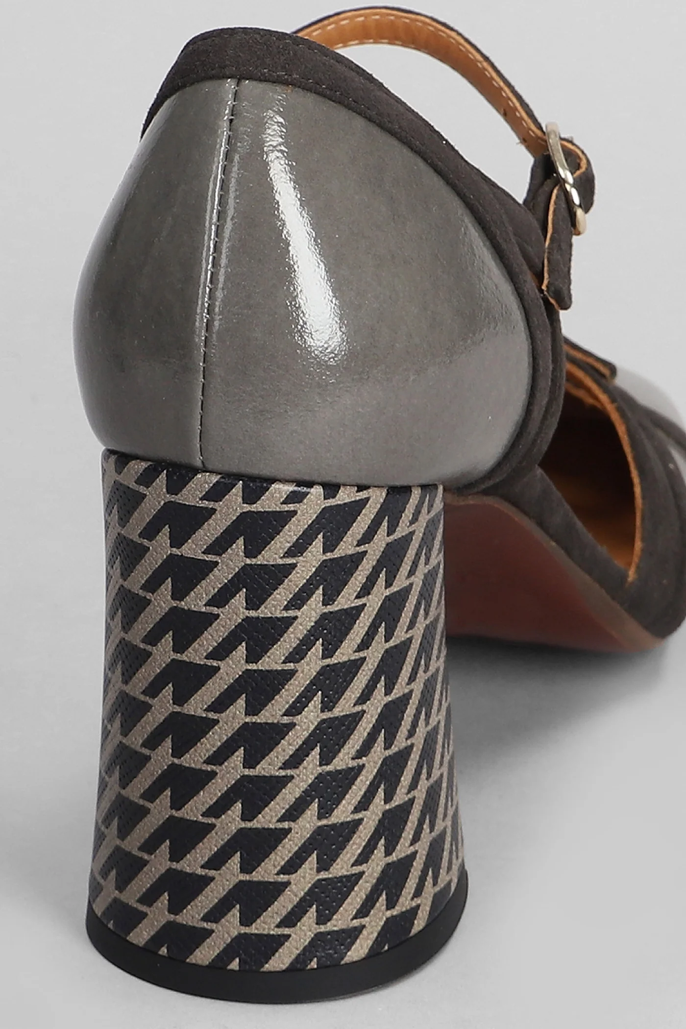 Obindi Pumps in grey leather - Image 5