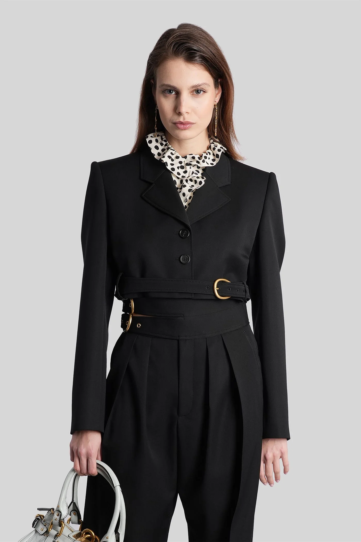Blazer in black wool
