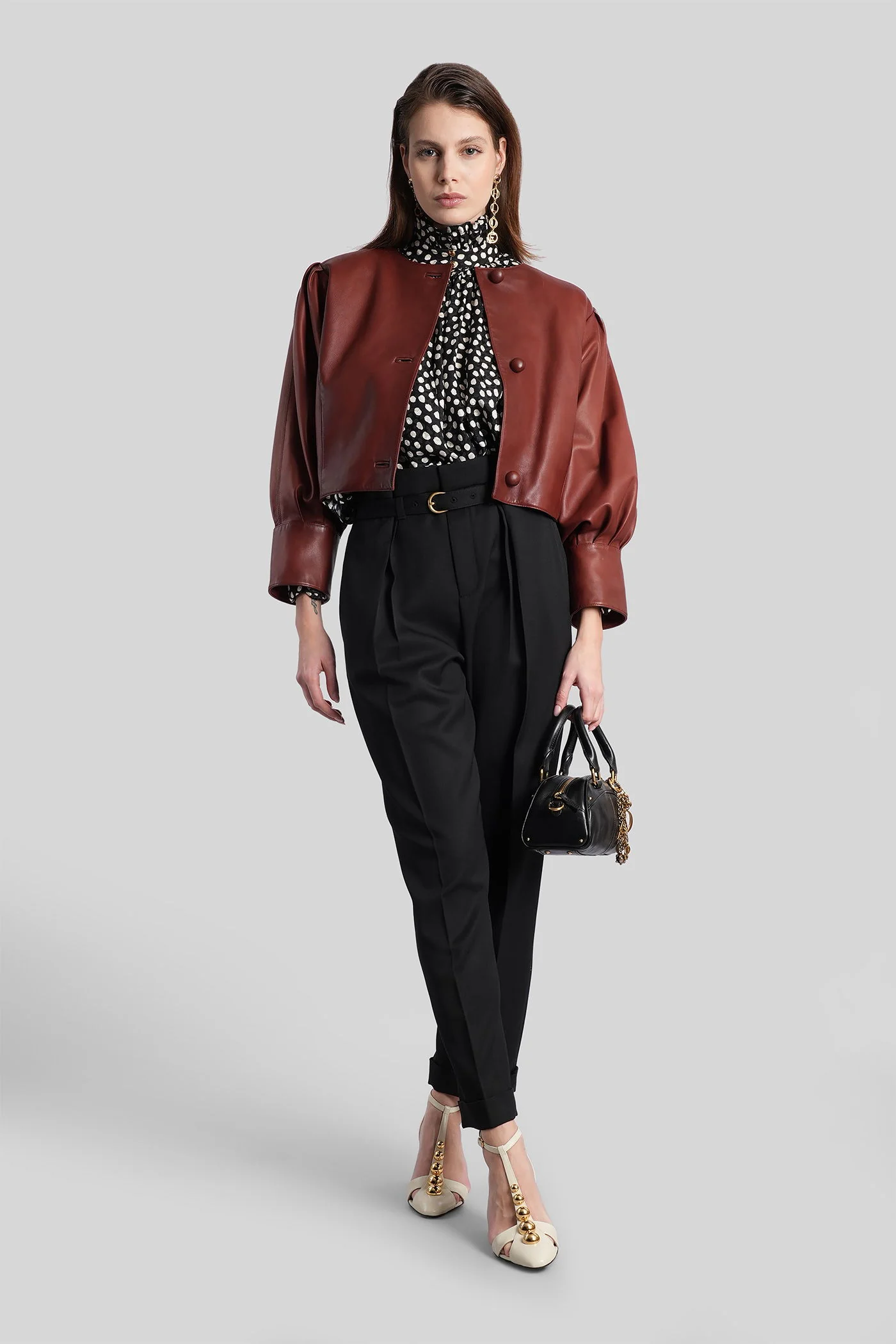 Blouse in black silk - Image 2