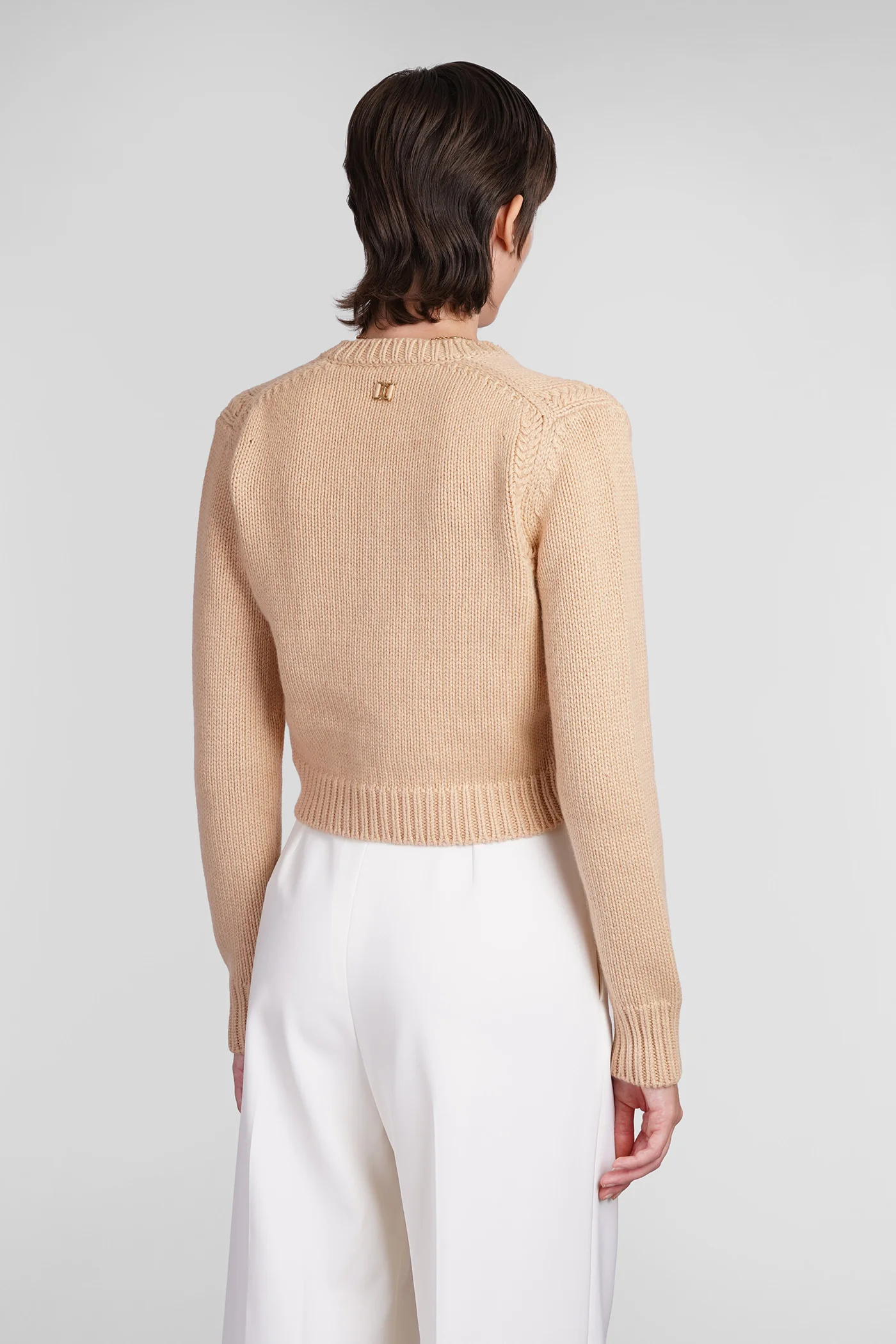 Cardigan in powder wool - Image 3