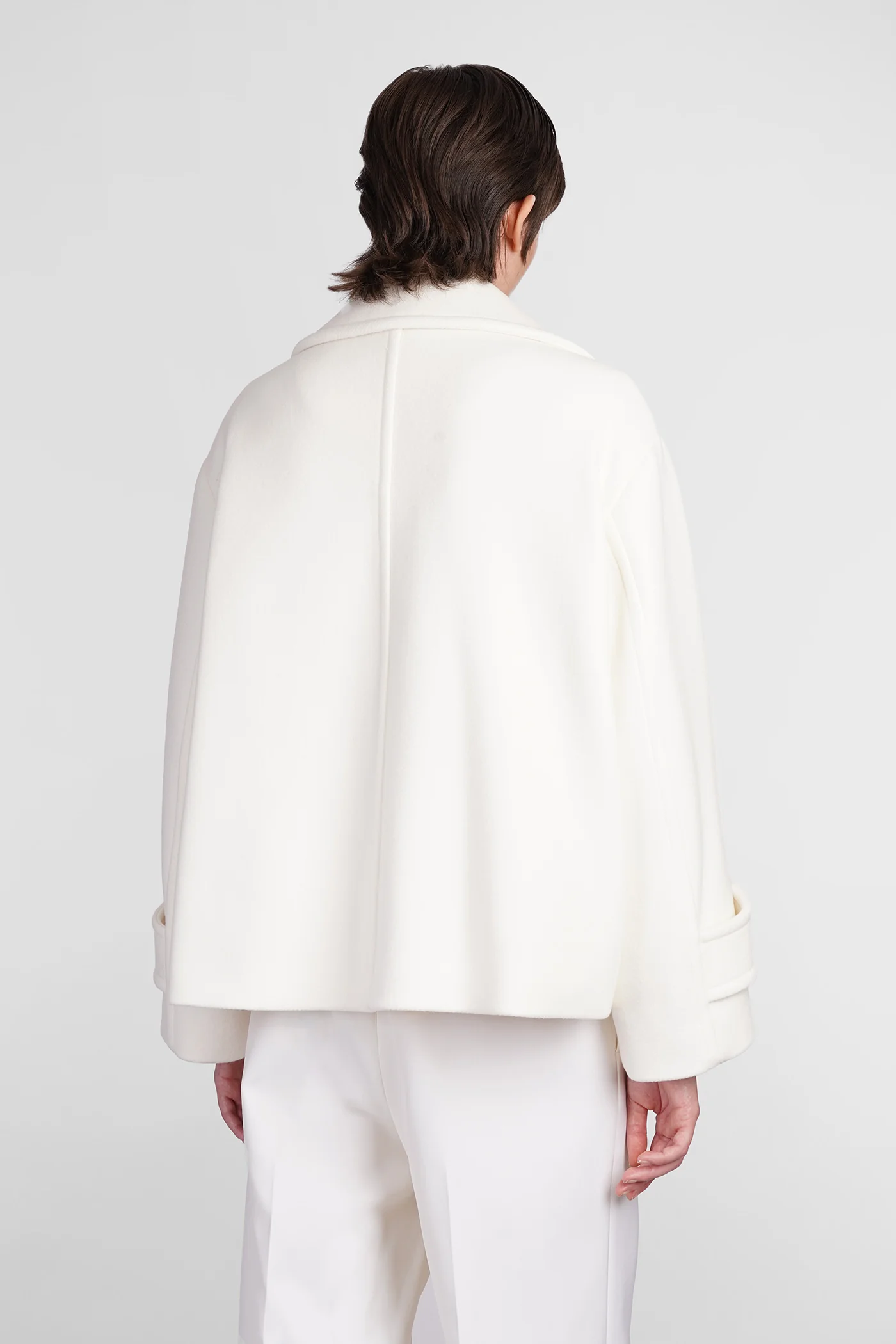 Coat in beige wool - Image 3