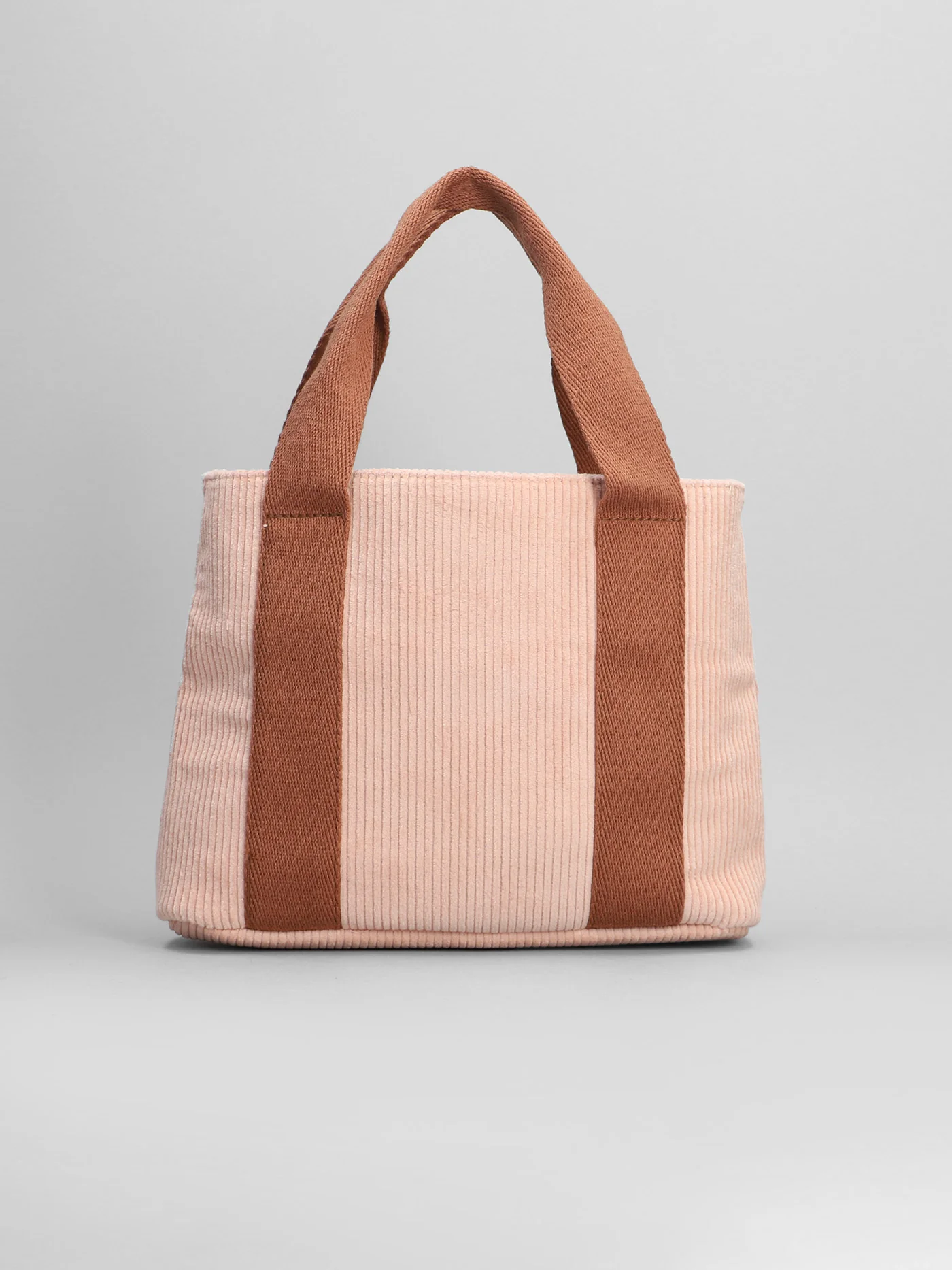 Hand bag in rose-pink cotton - Image 3