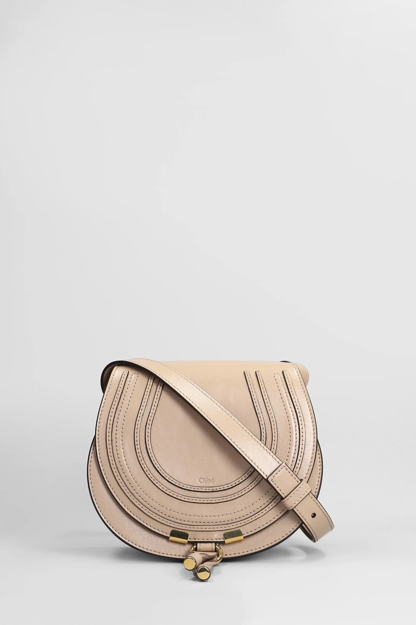 Marcie Shoulder bag in beige leather