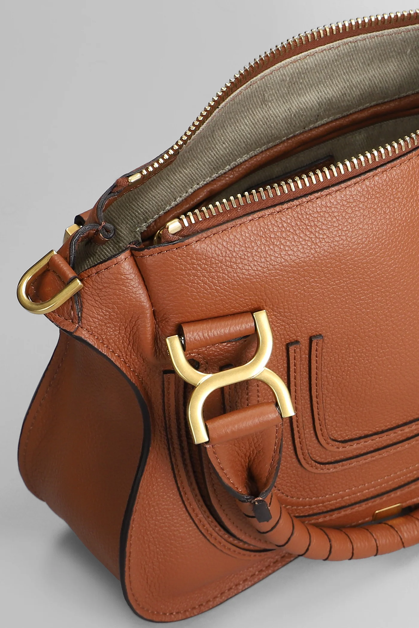 Mercie Shoulder bag in brown leather - Image 4