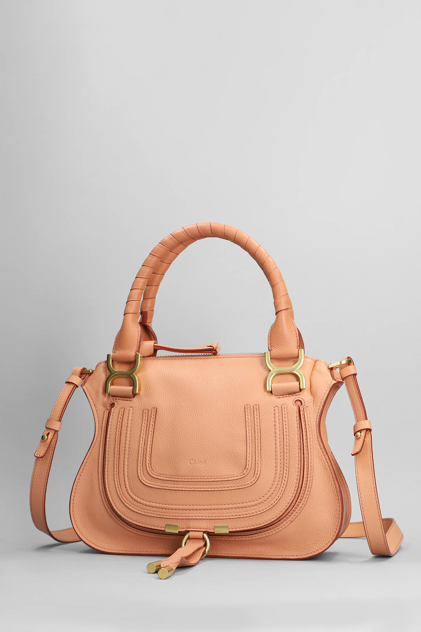 Mercie Shoulder bag in rose-pink leather - Image 2