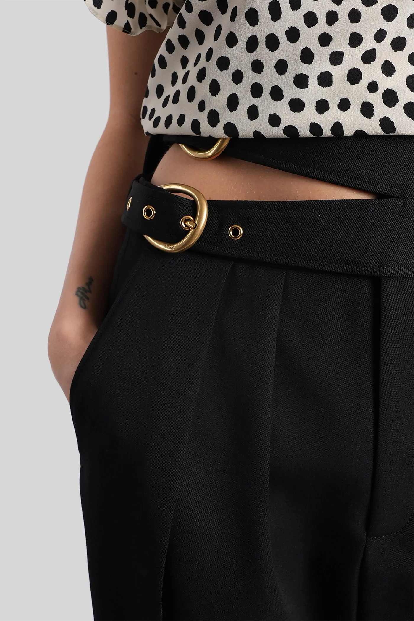 Pants in black wool - Image 5