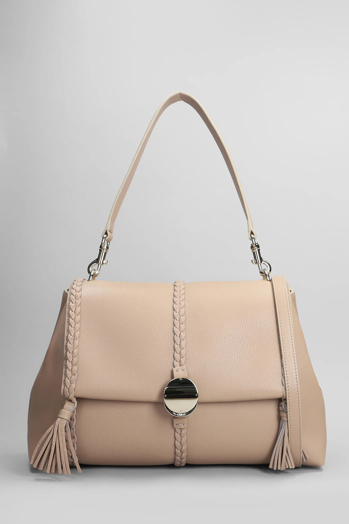 Penelope Shoulder bag in beige leather