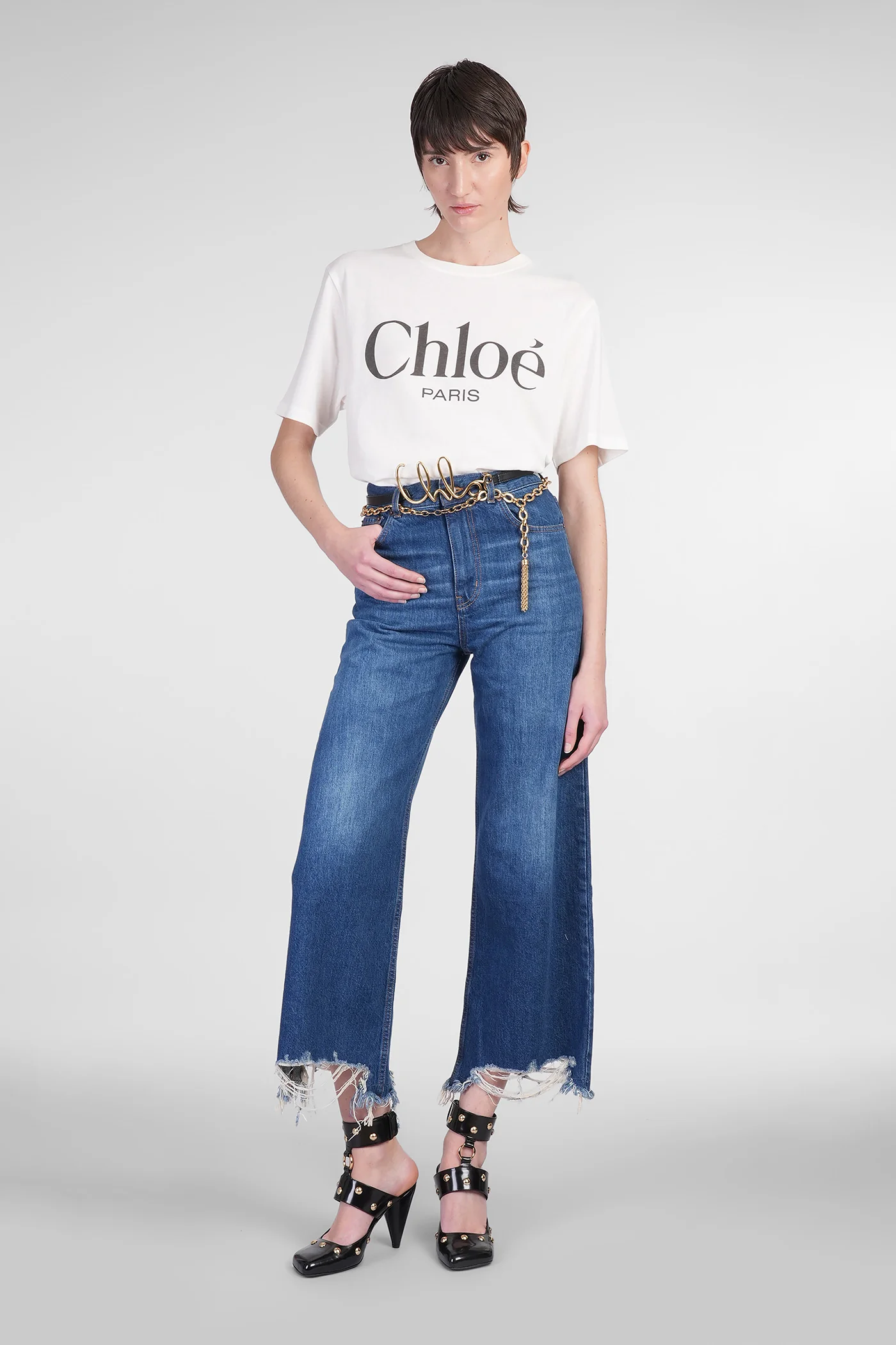 T-Shirt in white cotton - Image 2