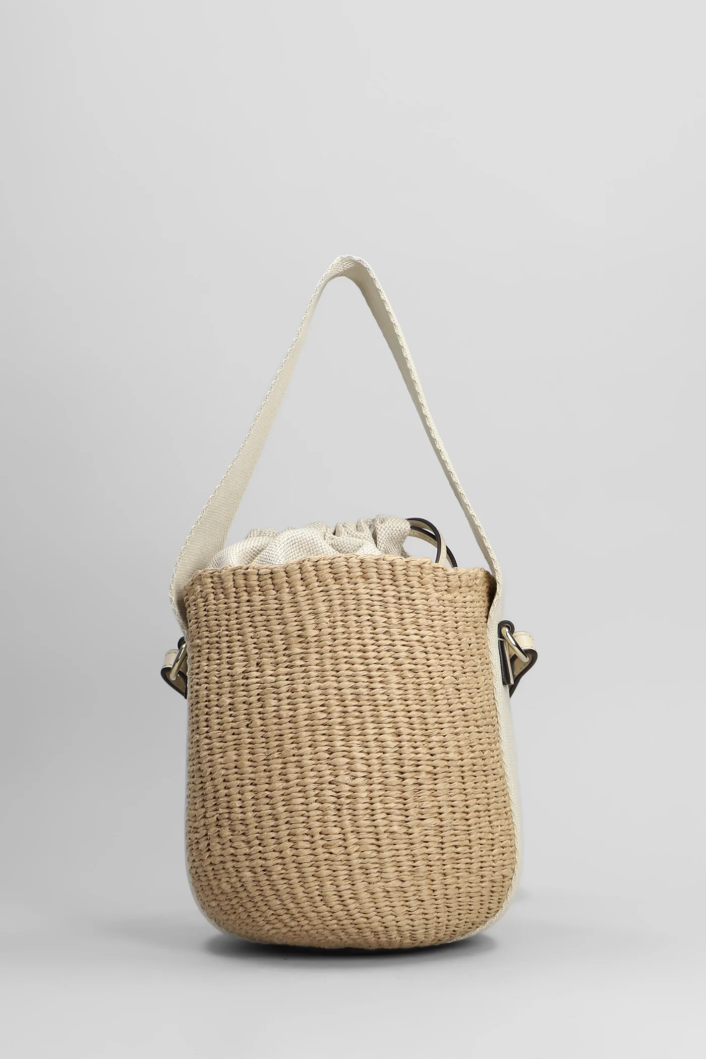 Tote in beige raffia - Image 3