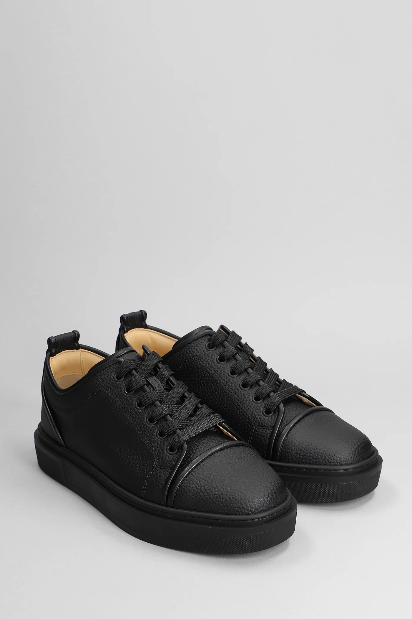 Adolon junior Sneakers in black leather - Image 2