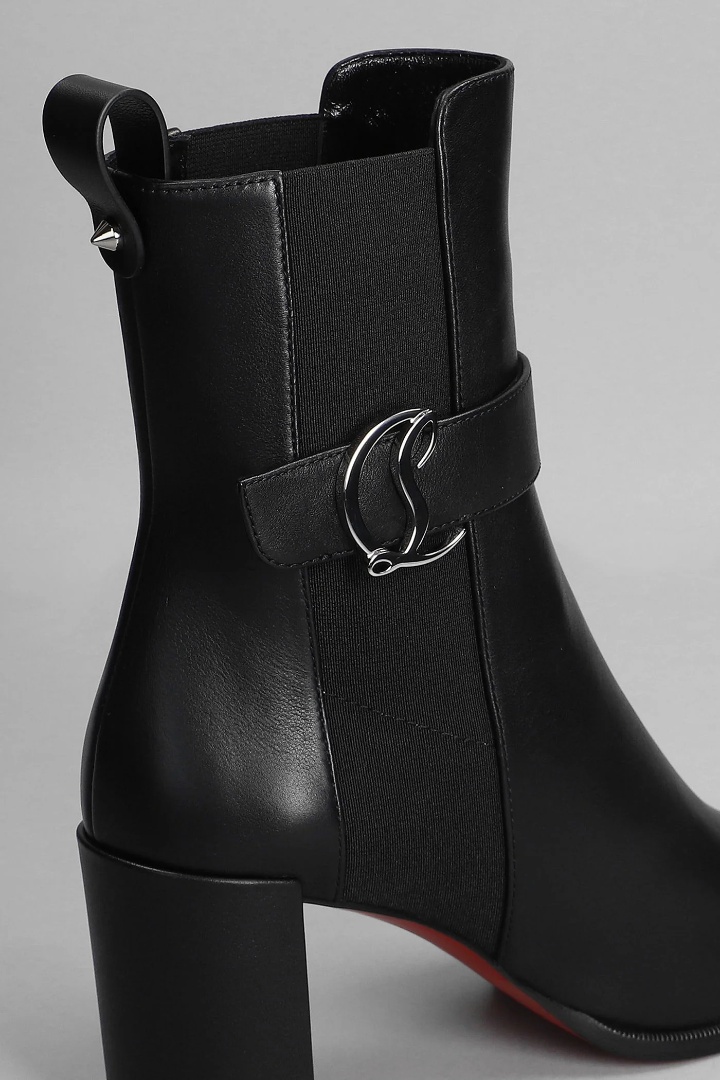 Chelsea booty 70 High heels Ankle boots in black leather - Image 5