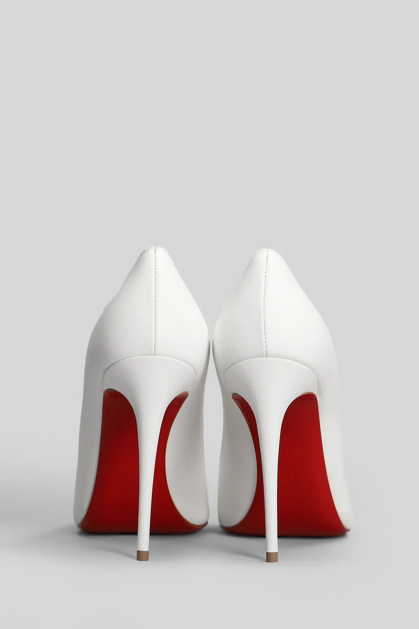Kate 100 Pumps in white leather - Image 4