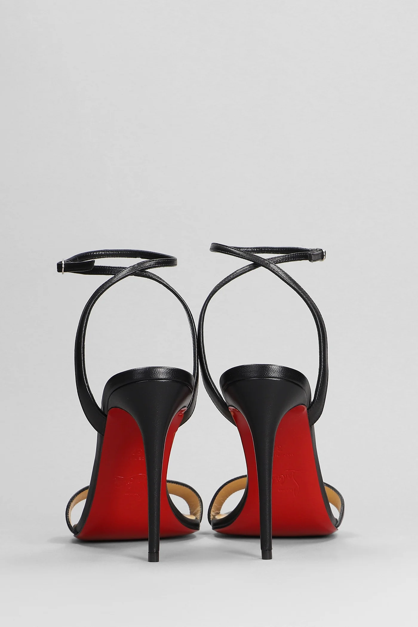 Loubigirl 100 Sandals in black leather - Image 4