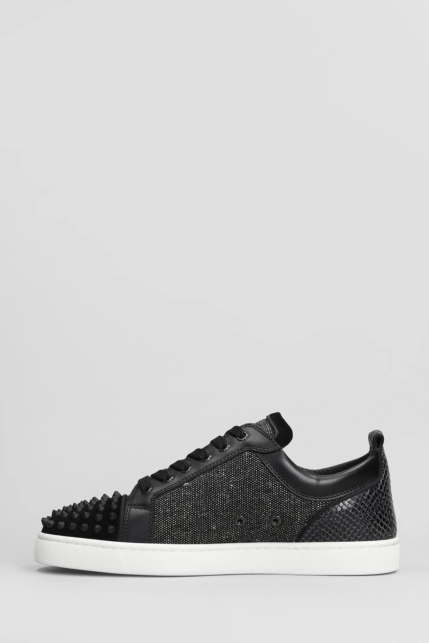 Louis junior spikes Sneakers in black leather and fabric - Image 3