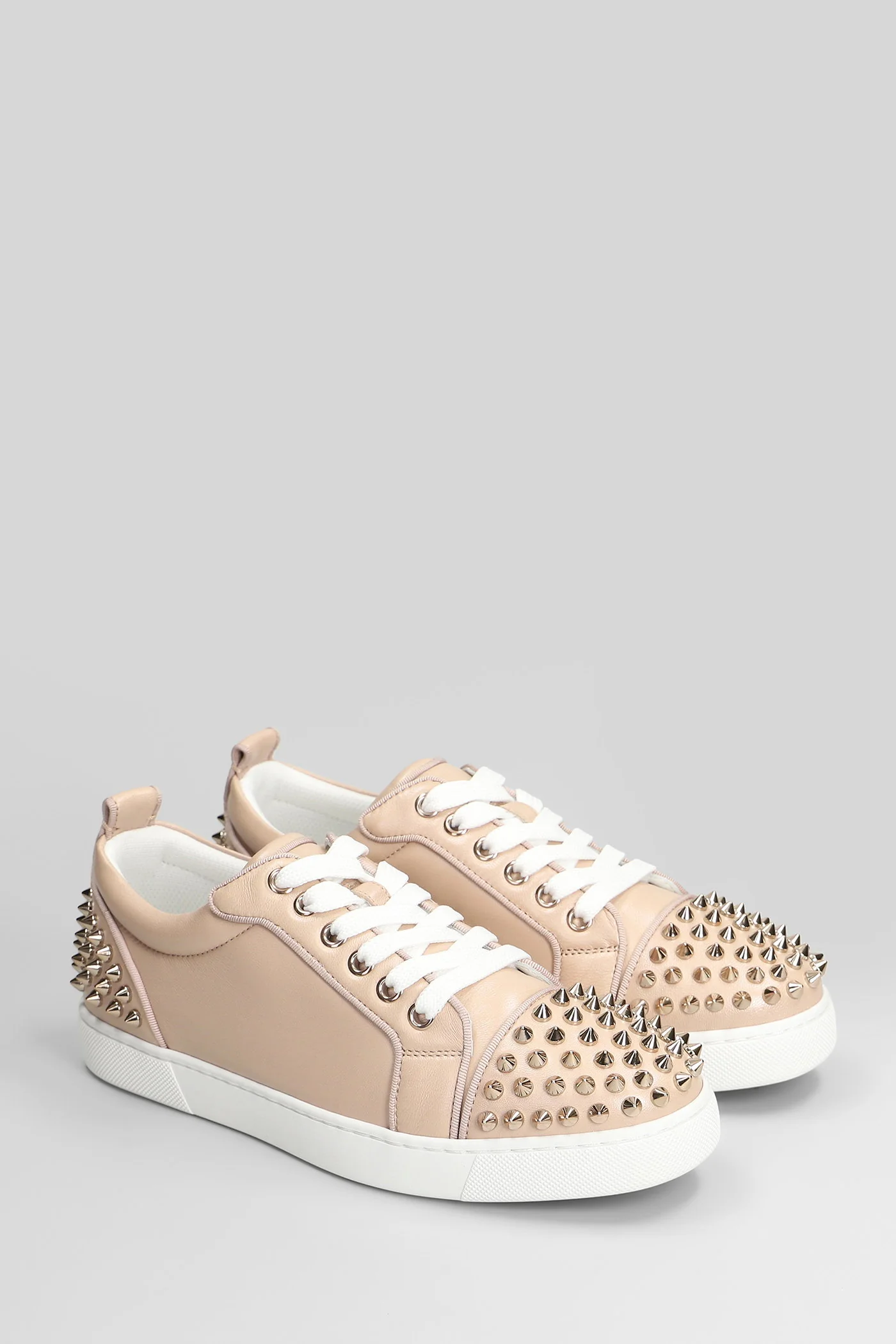Louis junior spikes Sneakers in rose-pink leather - Image 2