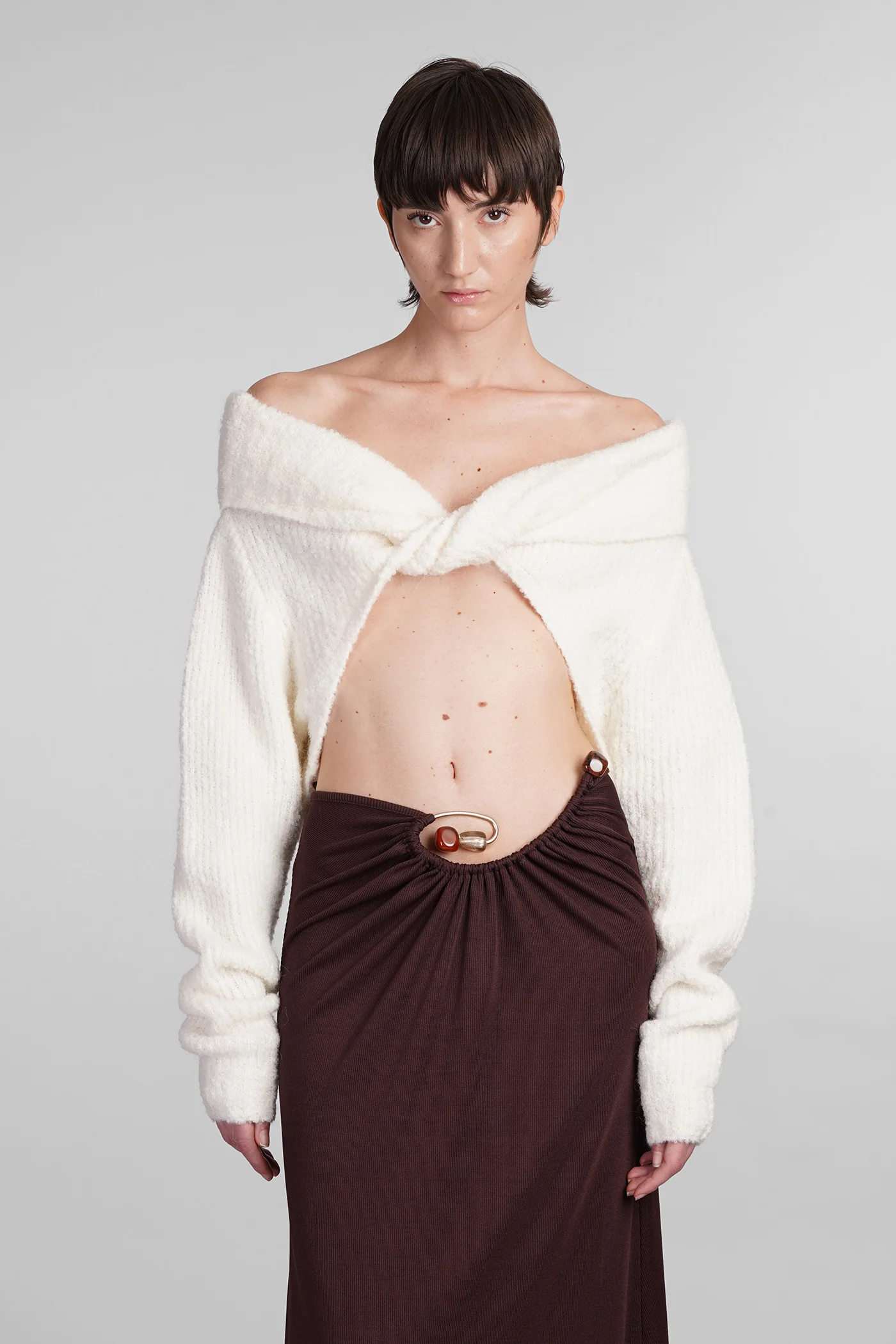 Knitwear in beige wool