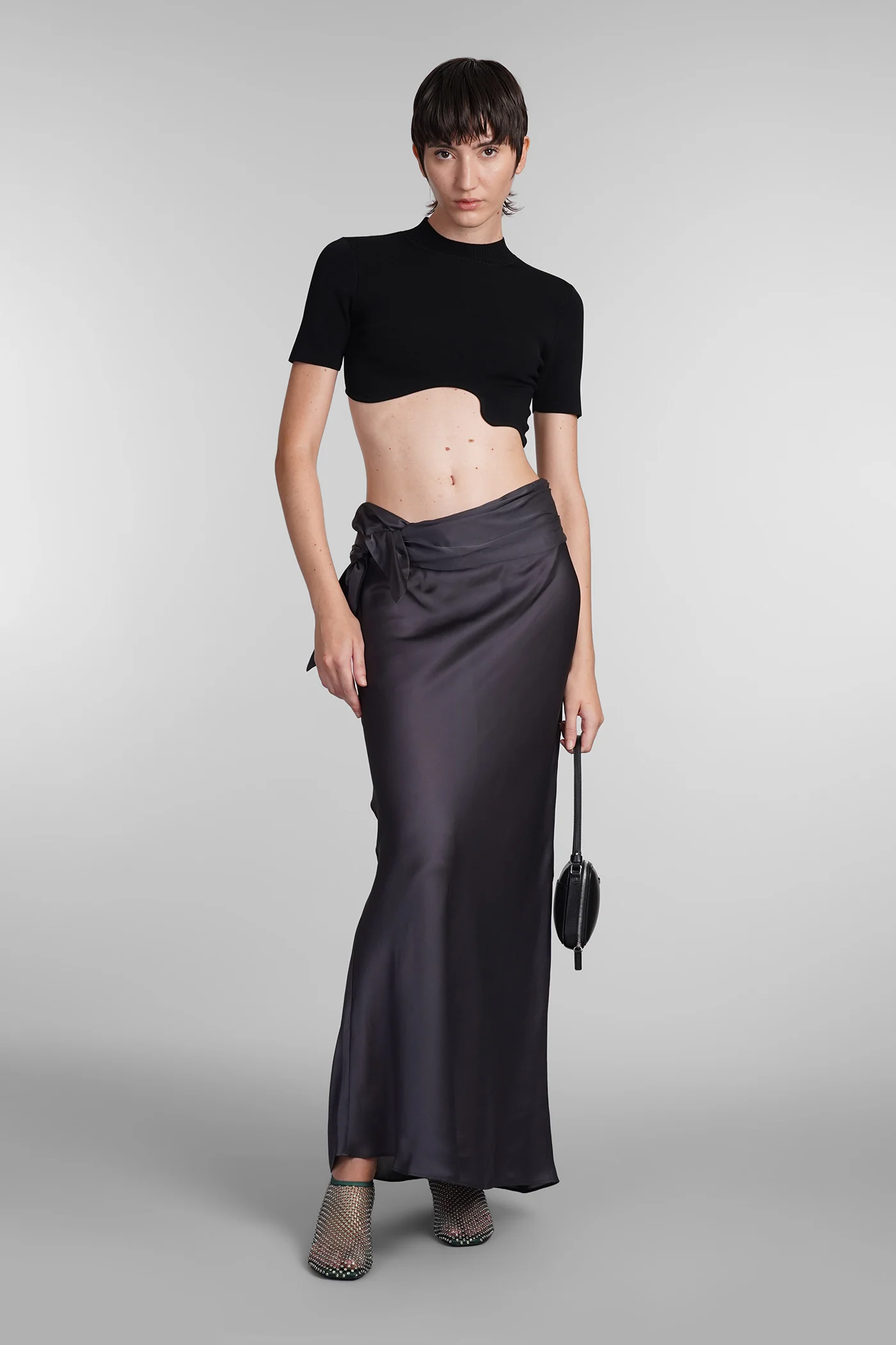 Topwear in black viscose - Image 2