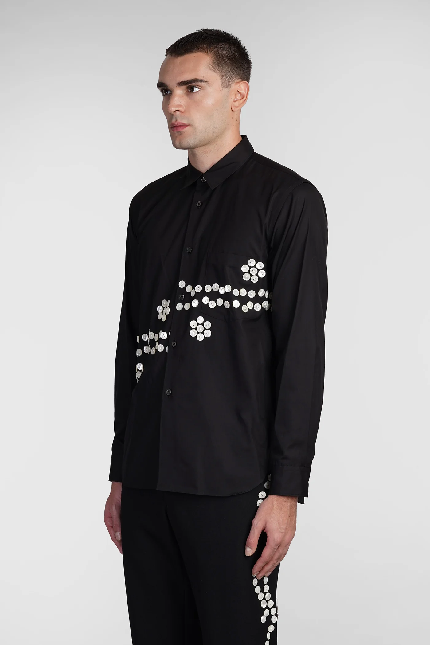 Shirt in black cotton - Image 4