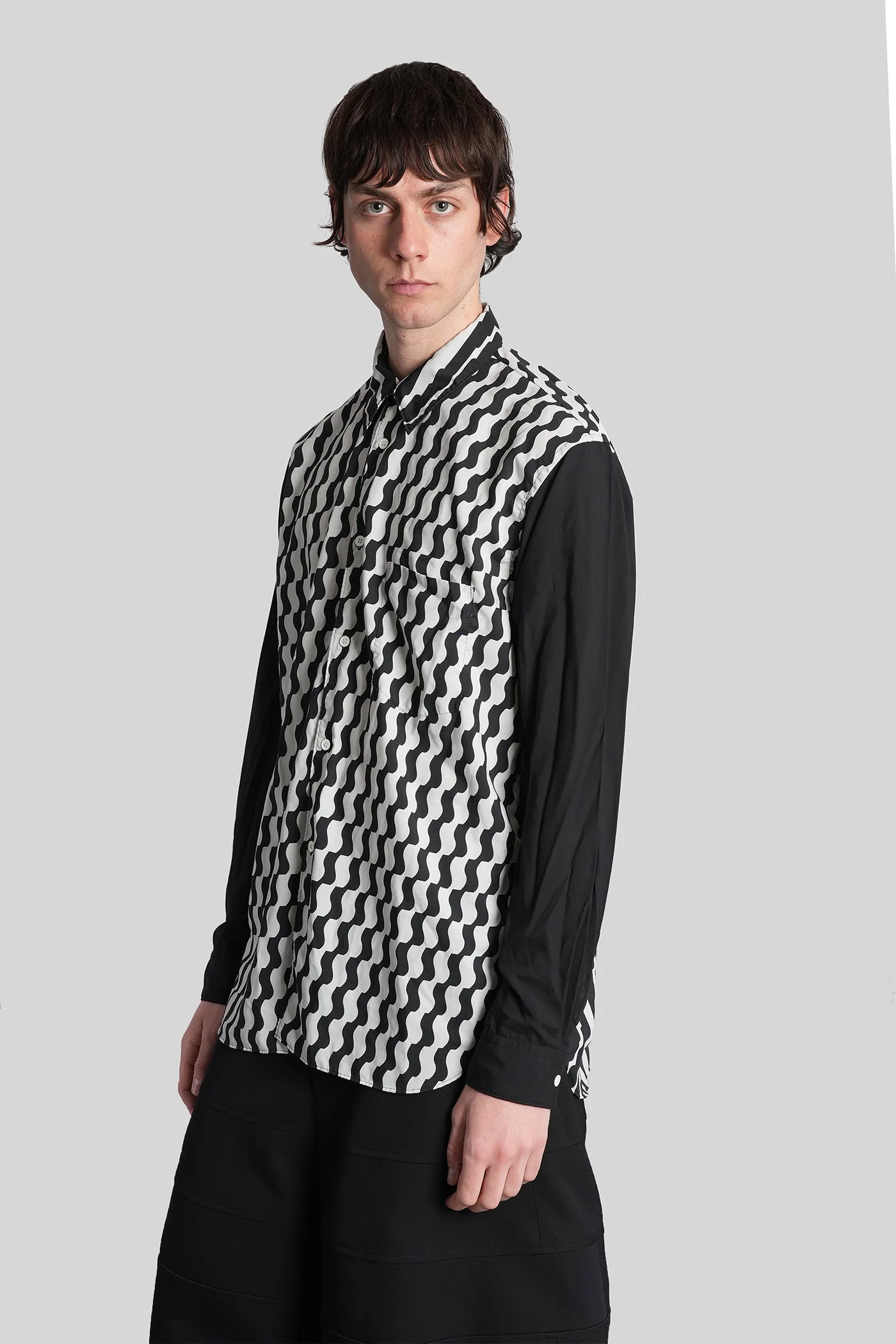 Shirt in grey polyester - Image 4
