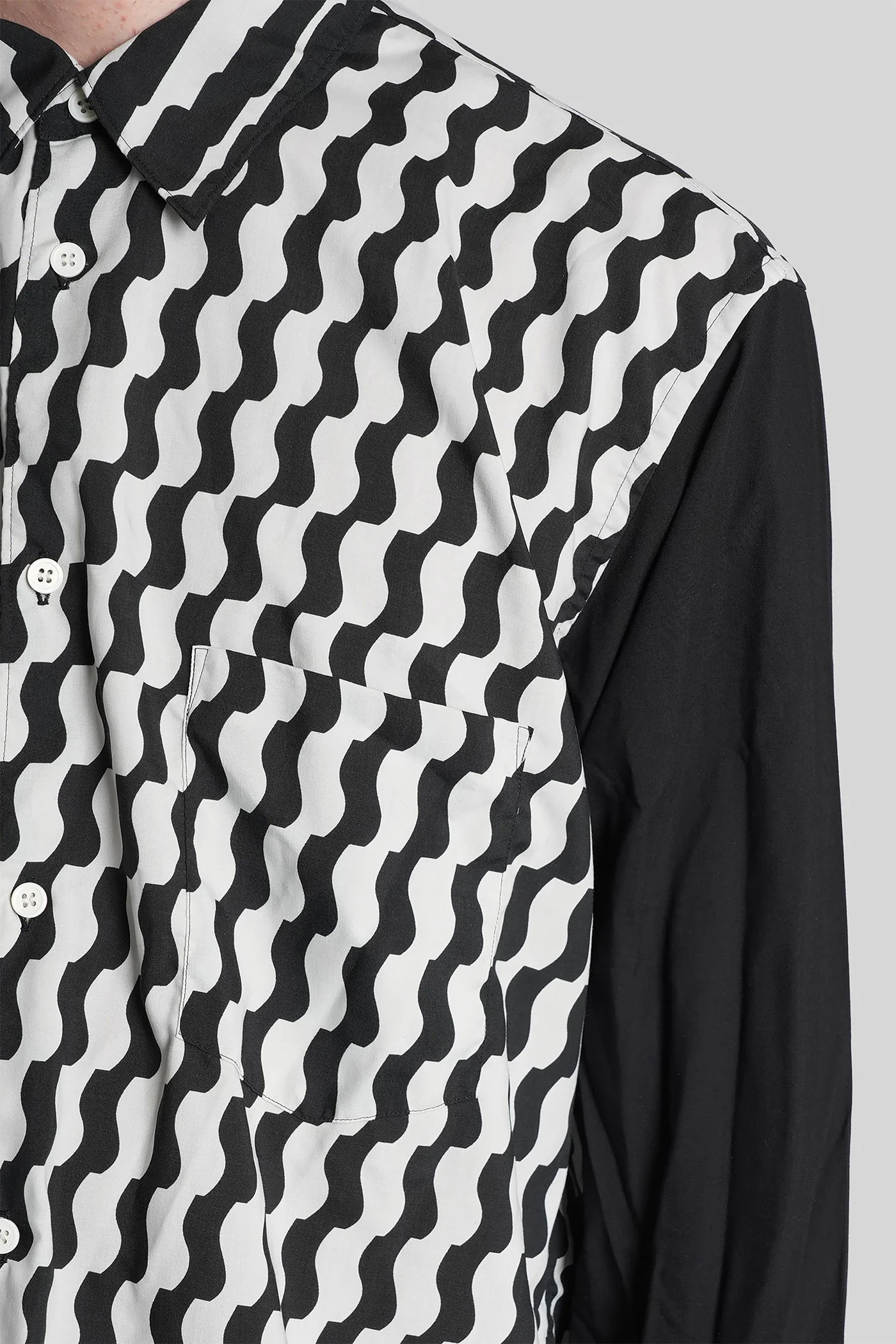 Shirt in grey polyester - Image 5