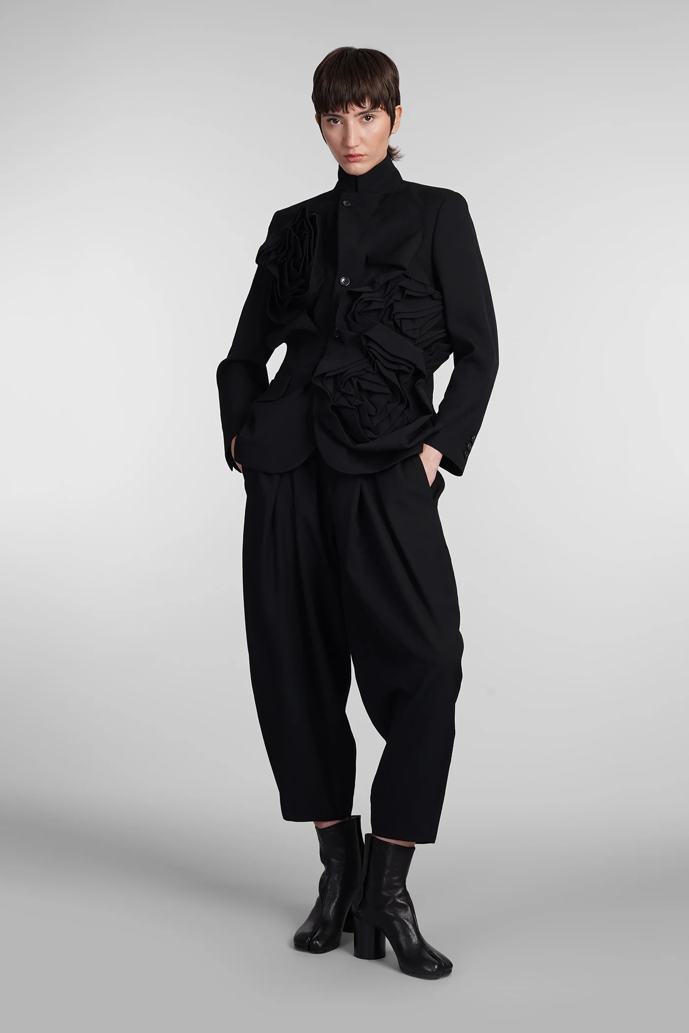 Pants in black wool - Image 2