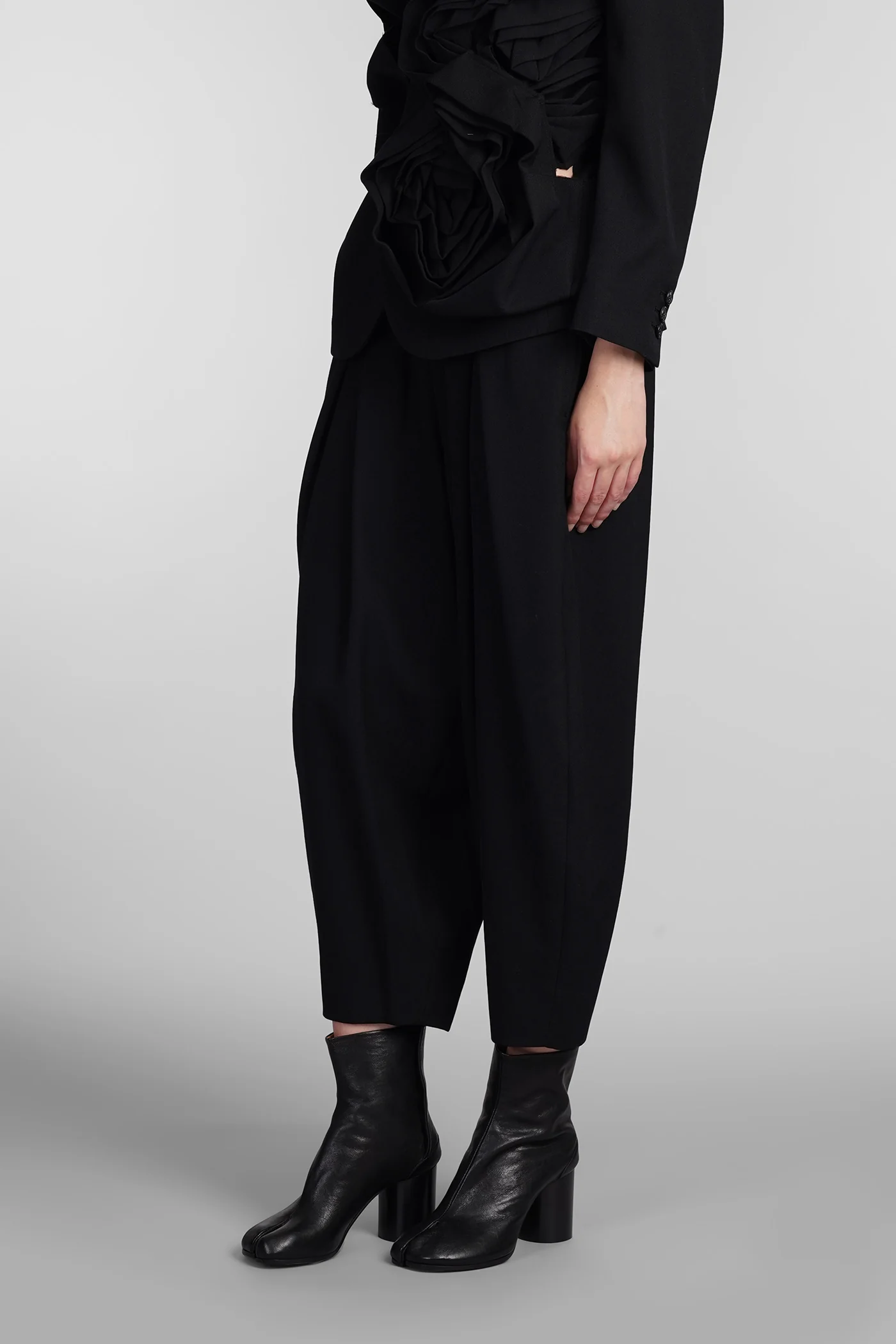 Pants in black wool - Image 4