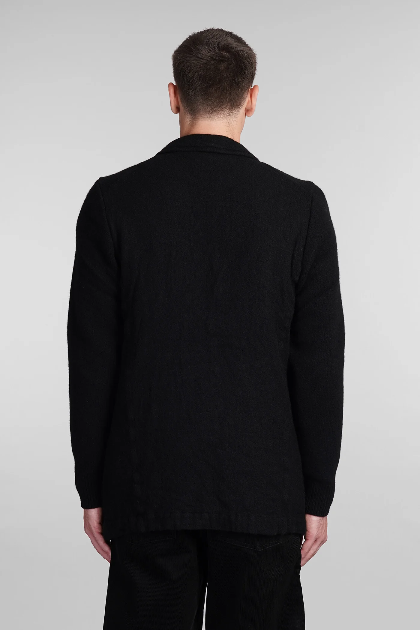 Casual jacket in black wool - Image 3