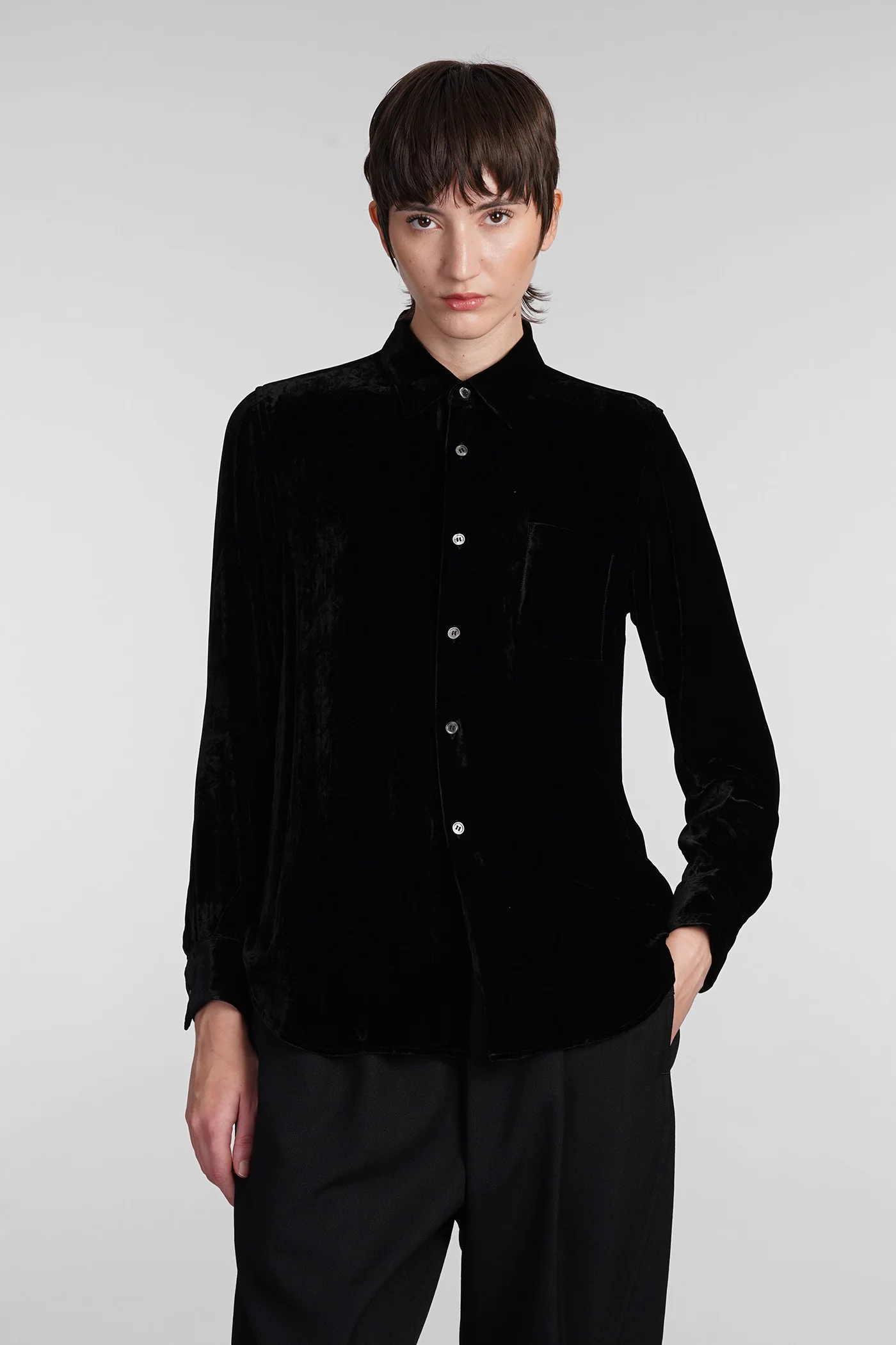 Shirt in black Rayon