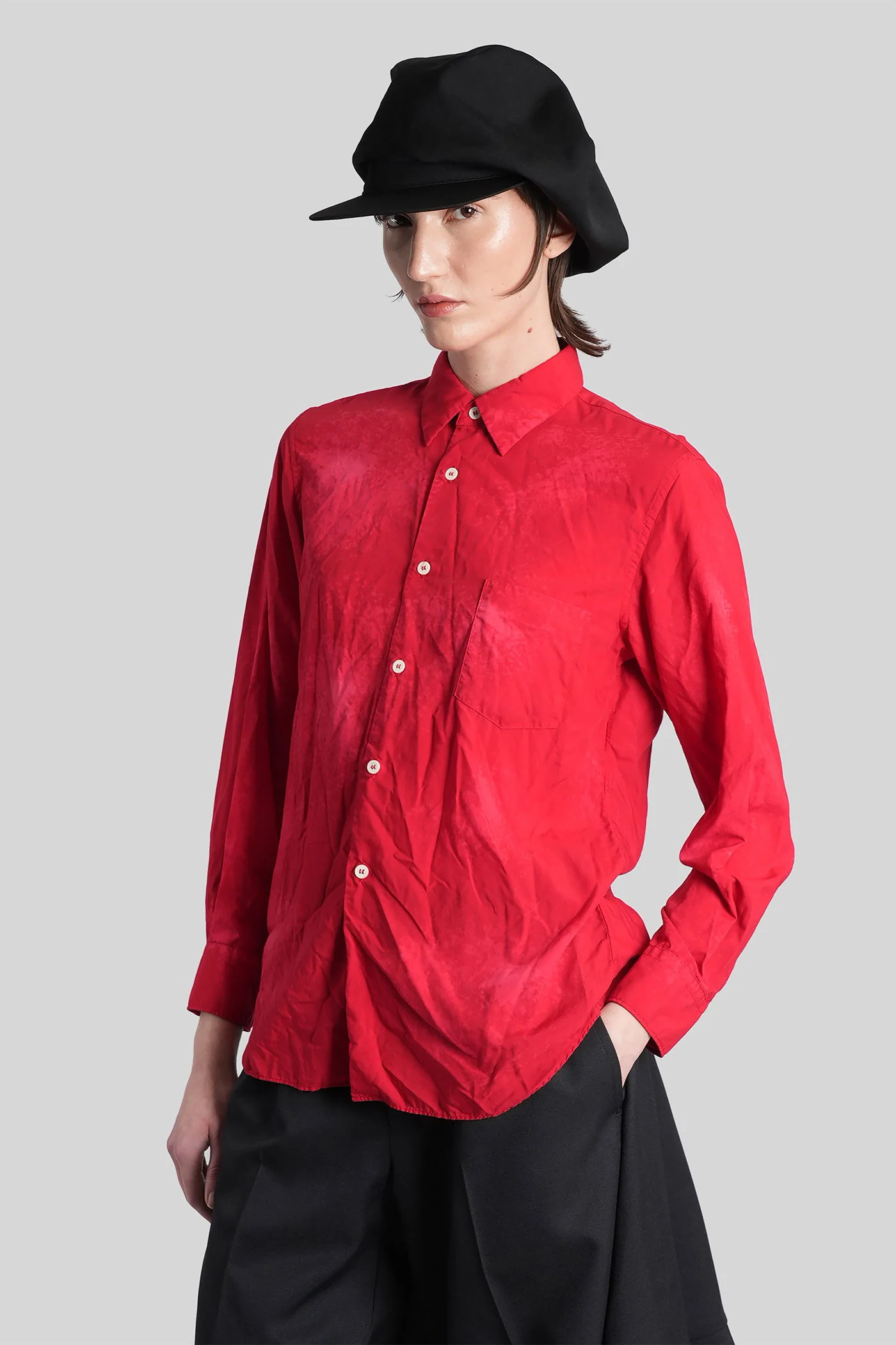 Shirt in red polyester - Image 4