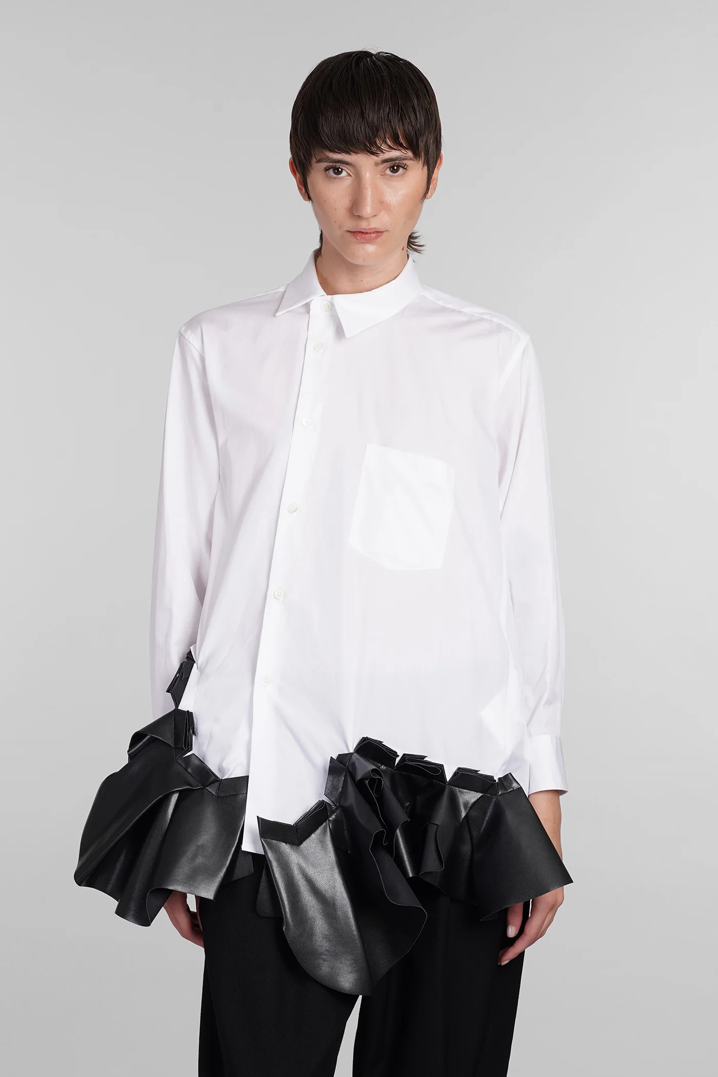 Shirt in white cotton