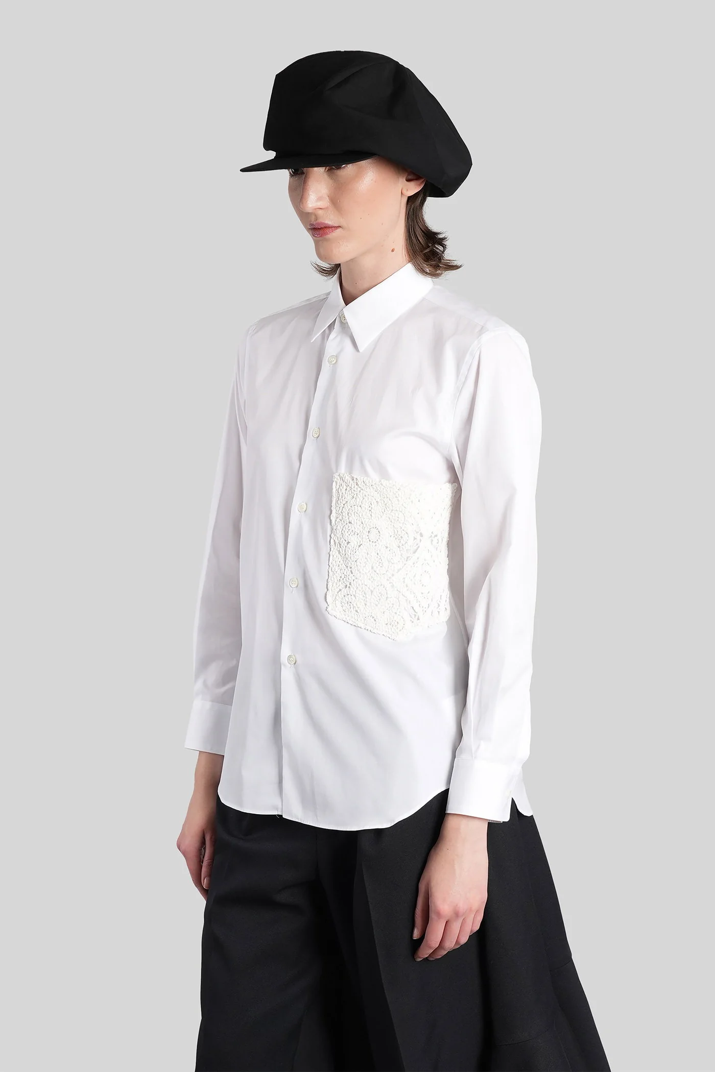 Shirt in white cotton - Image 4