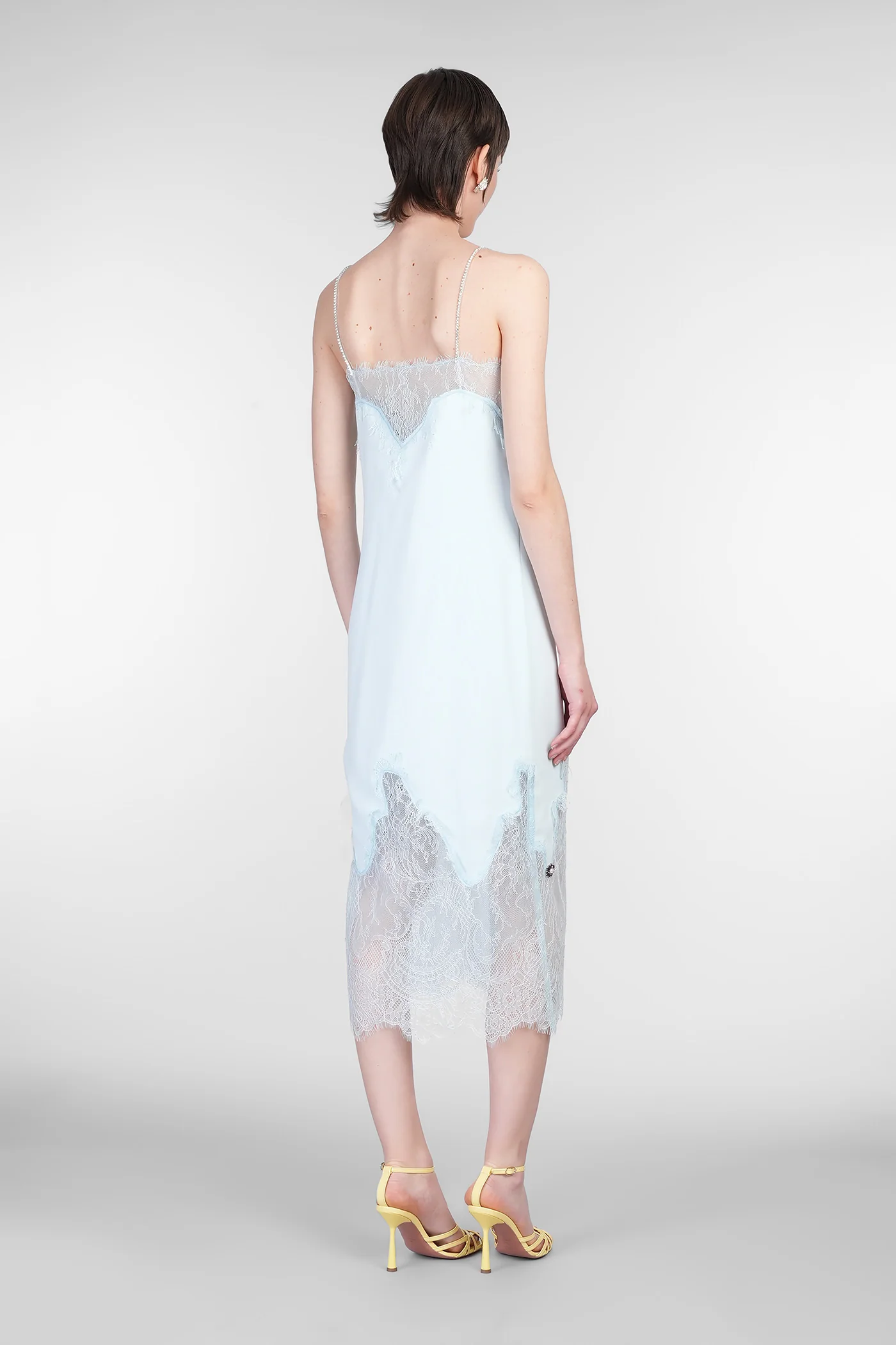 Britt Long dress in cyan polyamide - Image 3